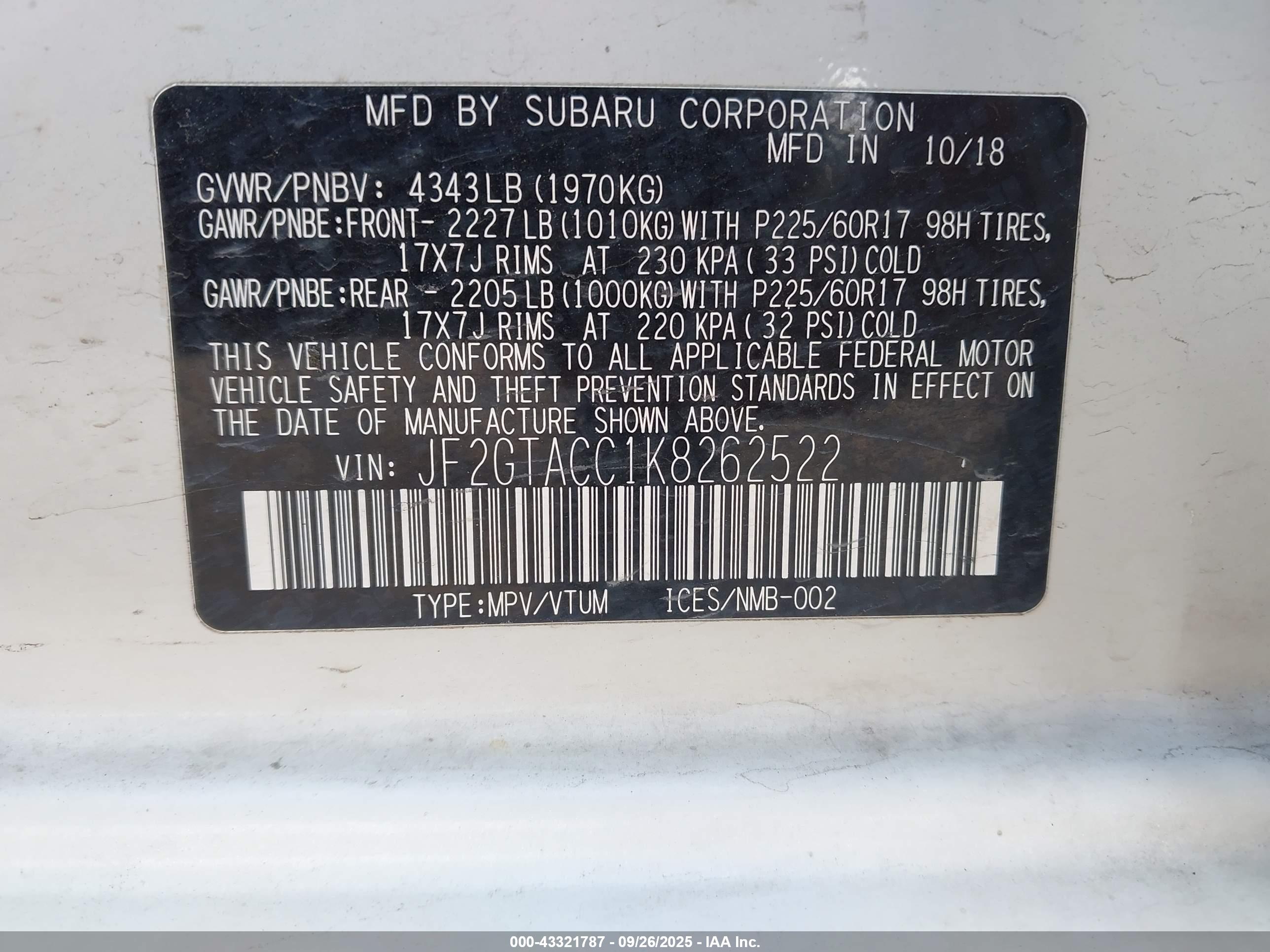 SUBARU CROSSTREK image 9