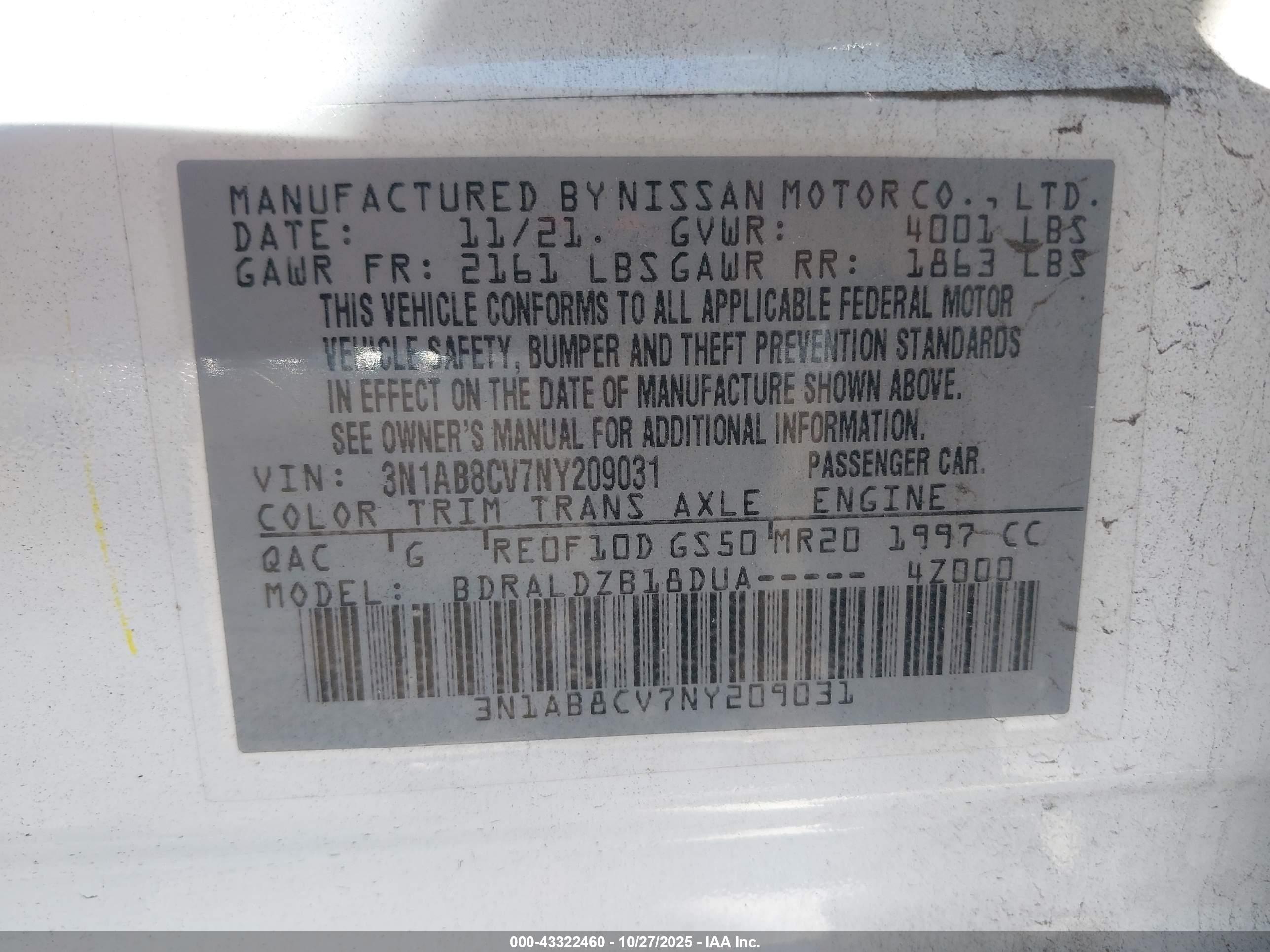 NISSAN SENTRA image 9