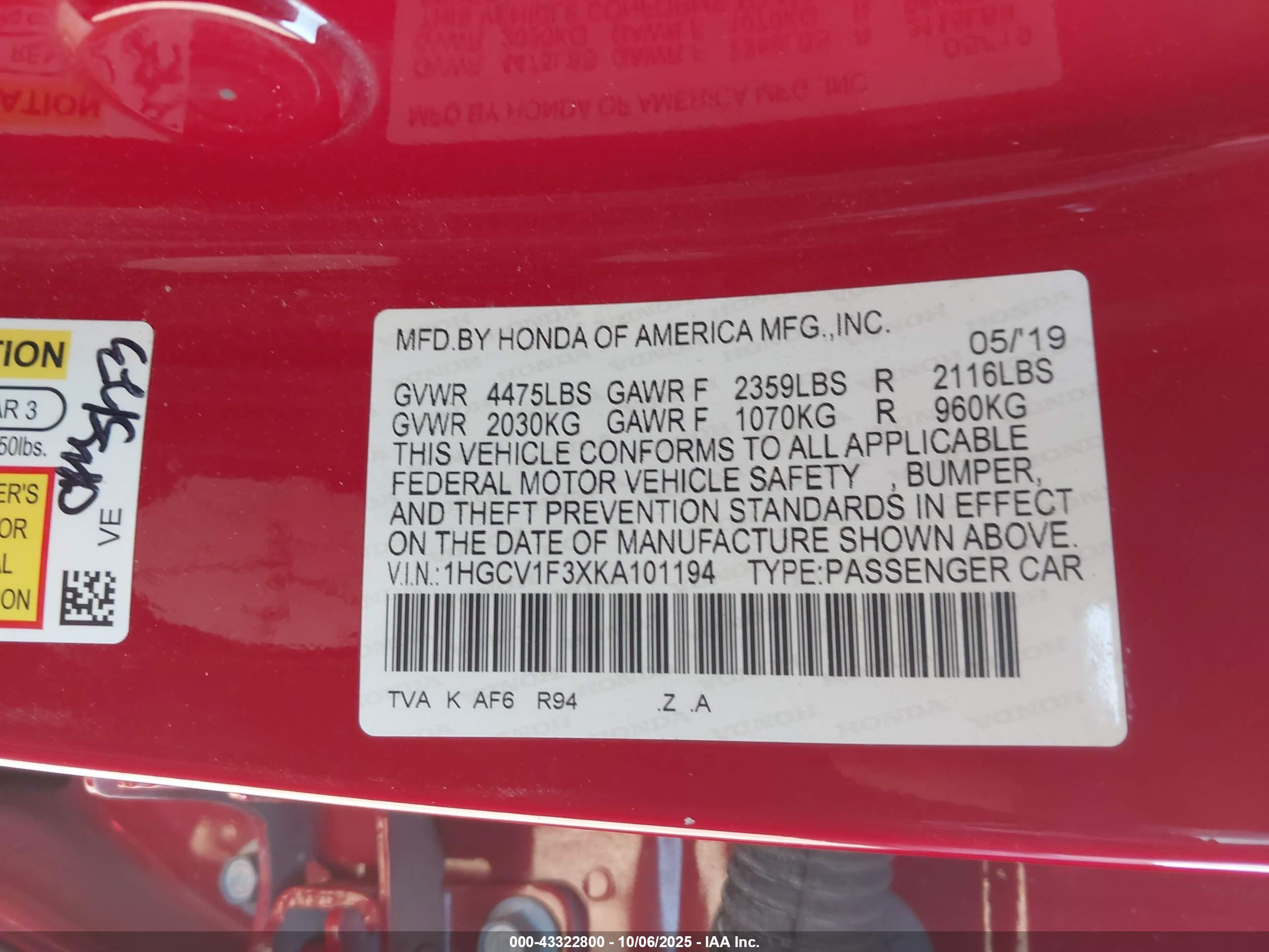 HONDA ACCORD image 9