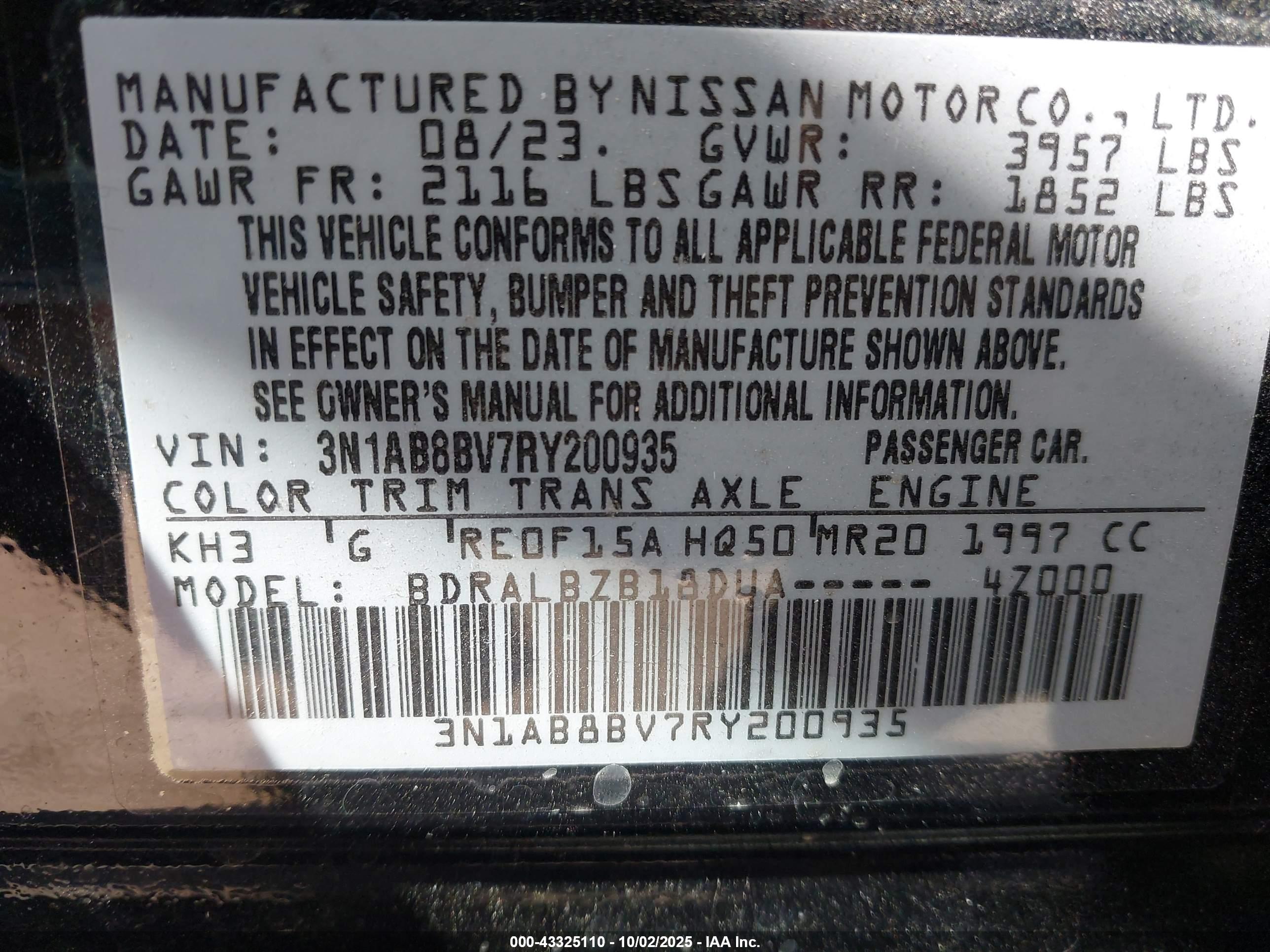 NISSAN SENTRA image 9