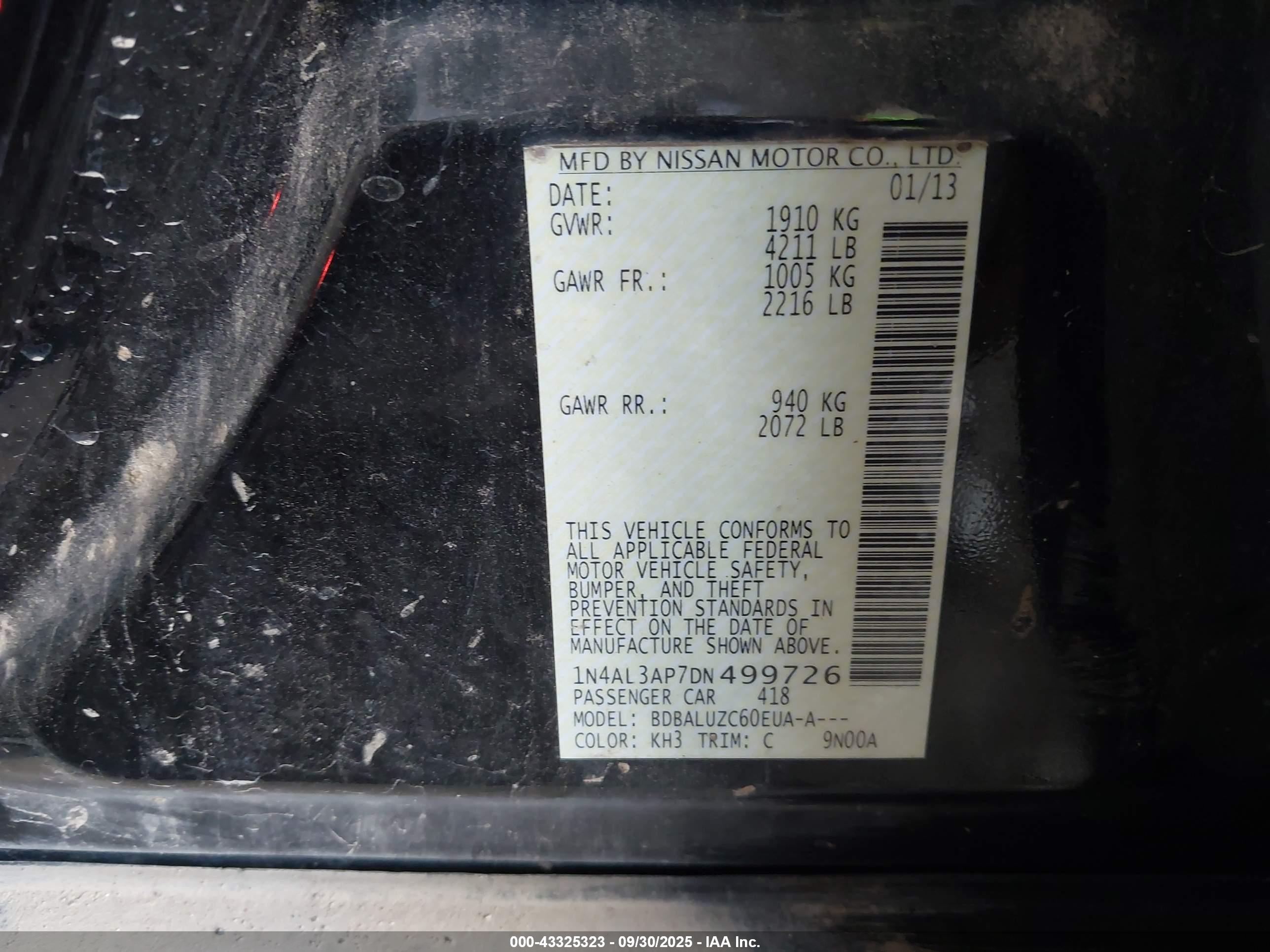 NISSAN ALTIMA image 9