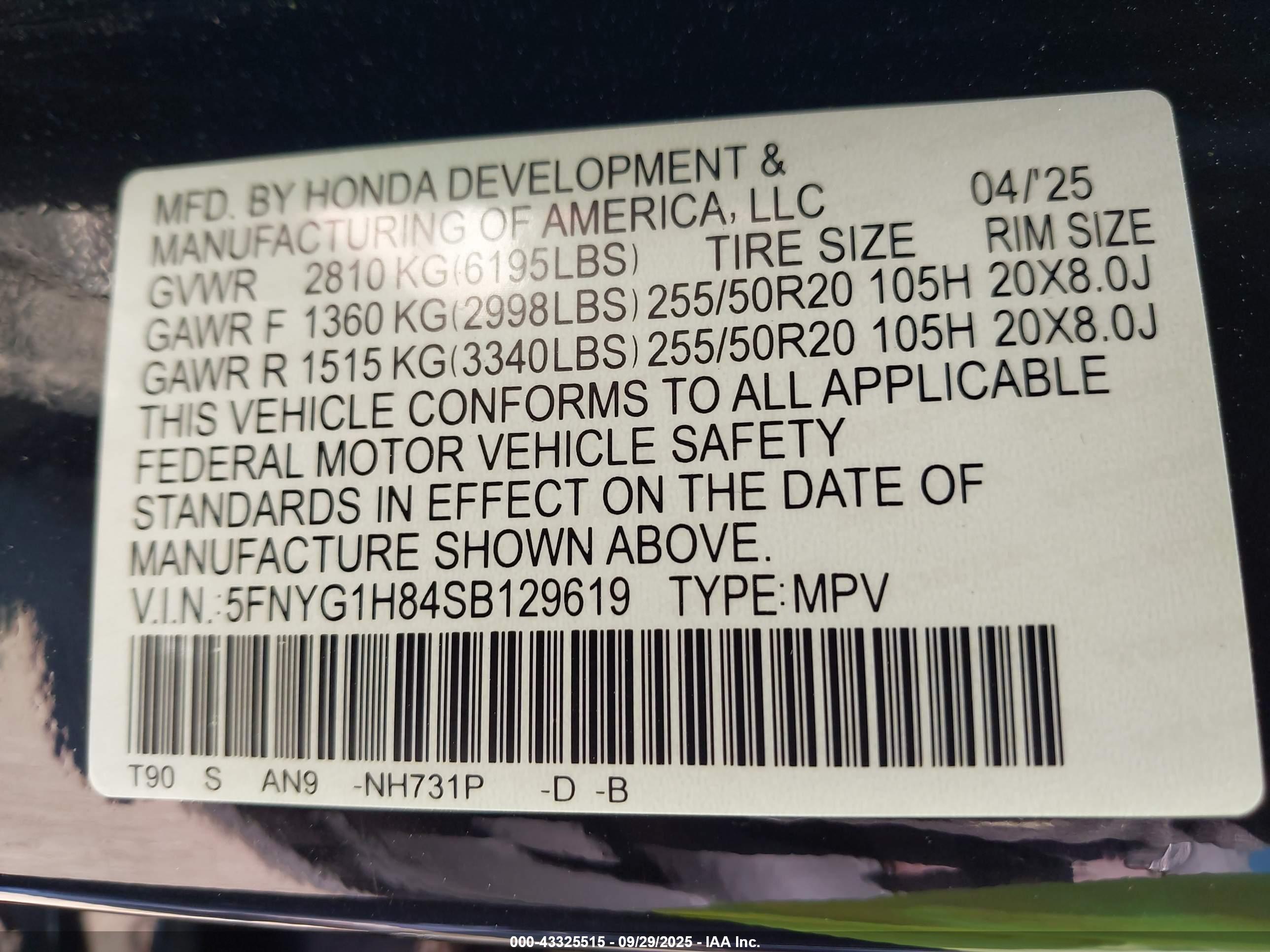 HONDA PILOT image 9