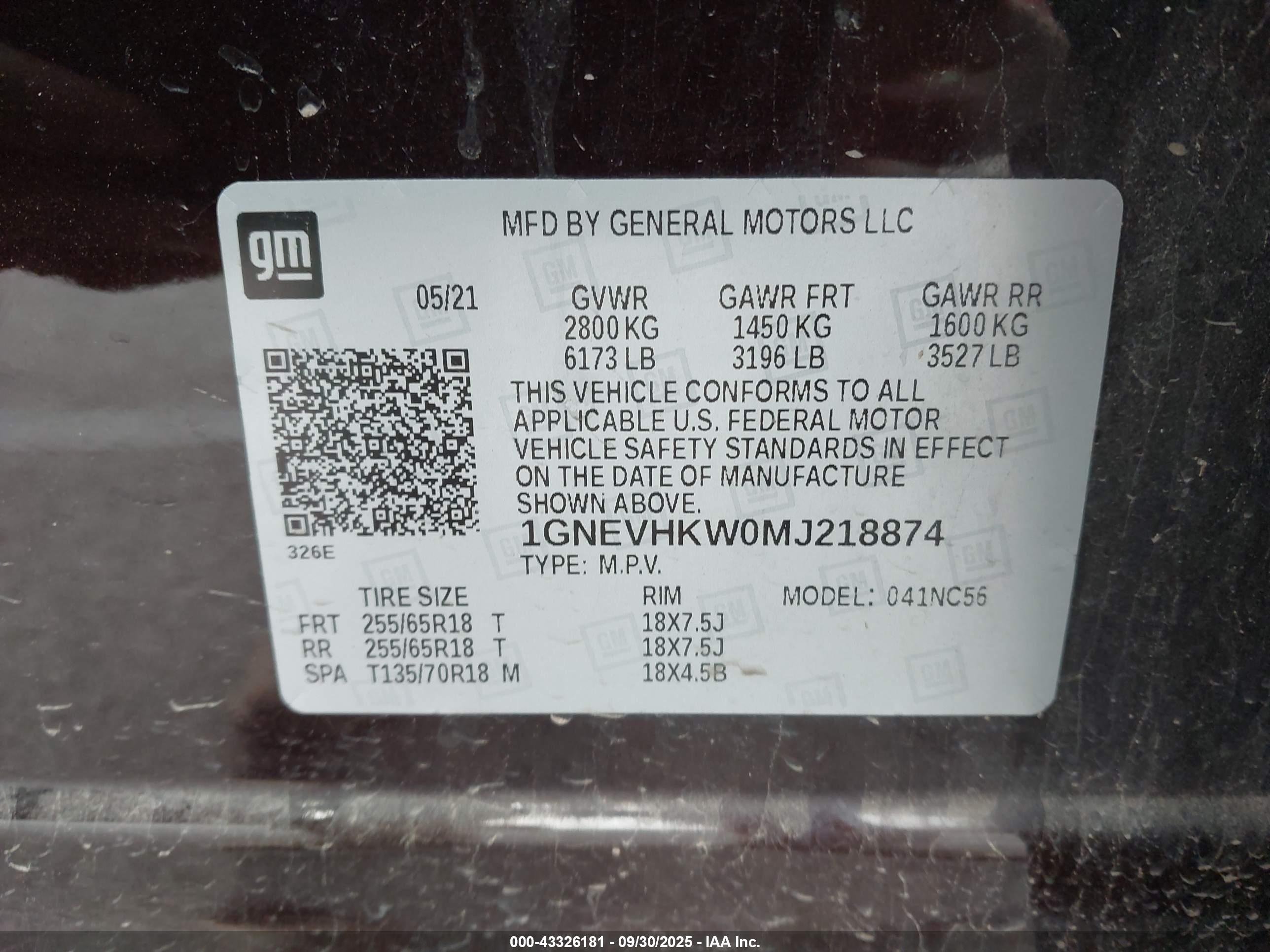 CHEVROLET TRAVERSE image 9