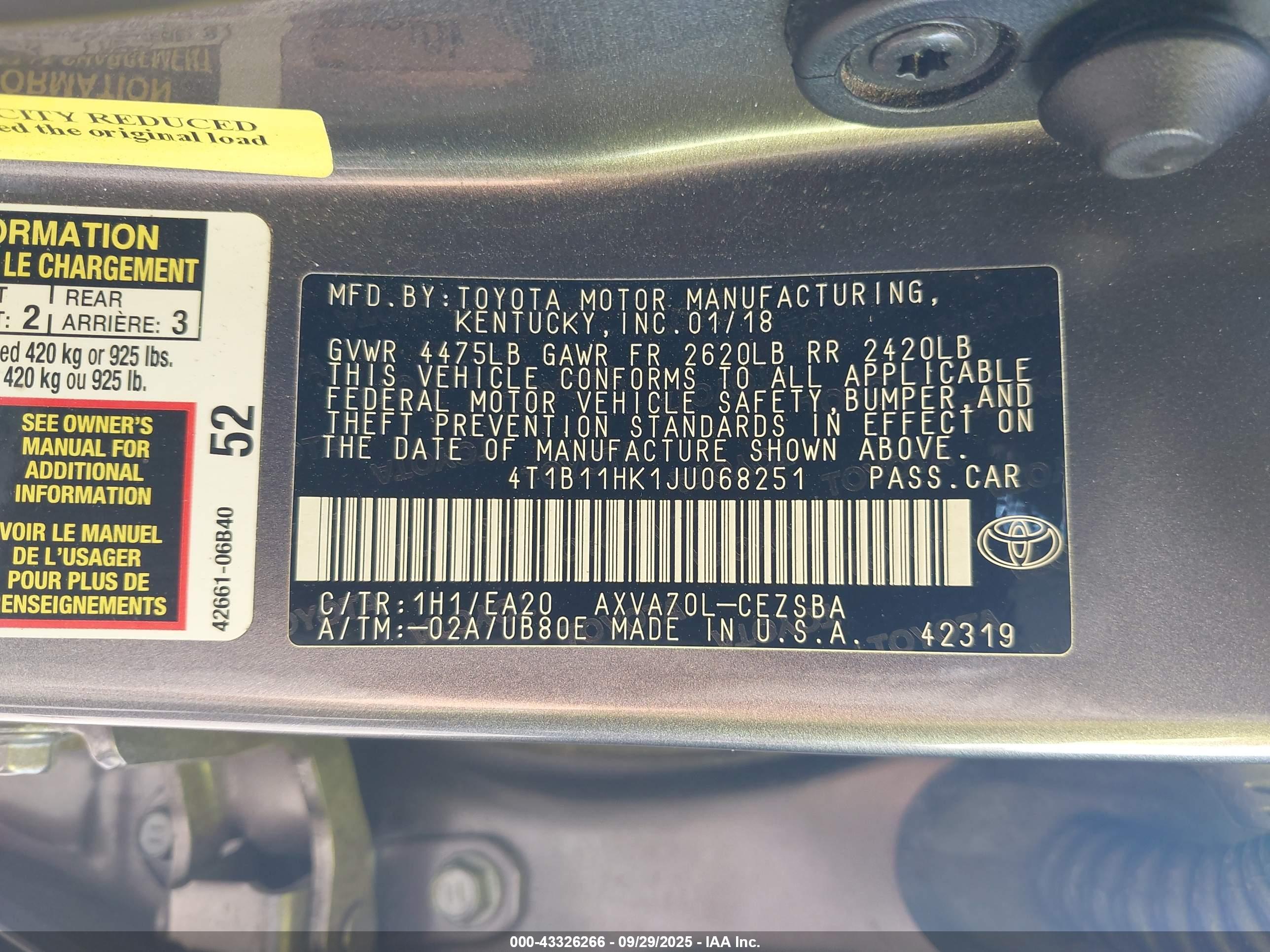 TOYOTA CAMRY image 9