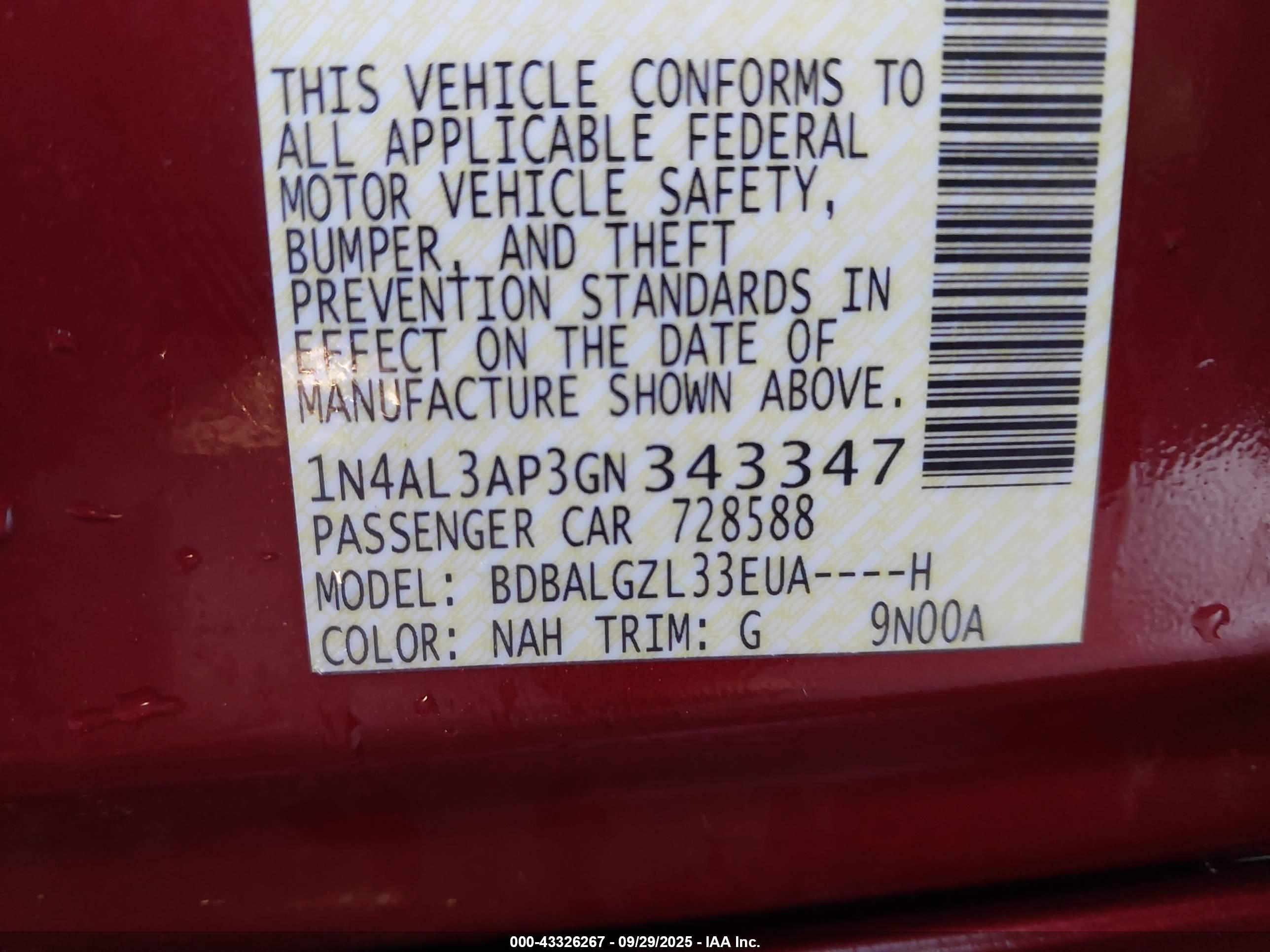 NISSAN ALTIMA image 9