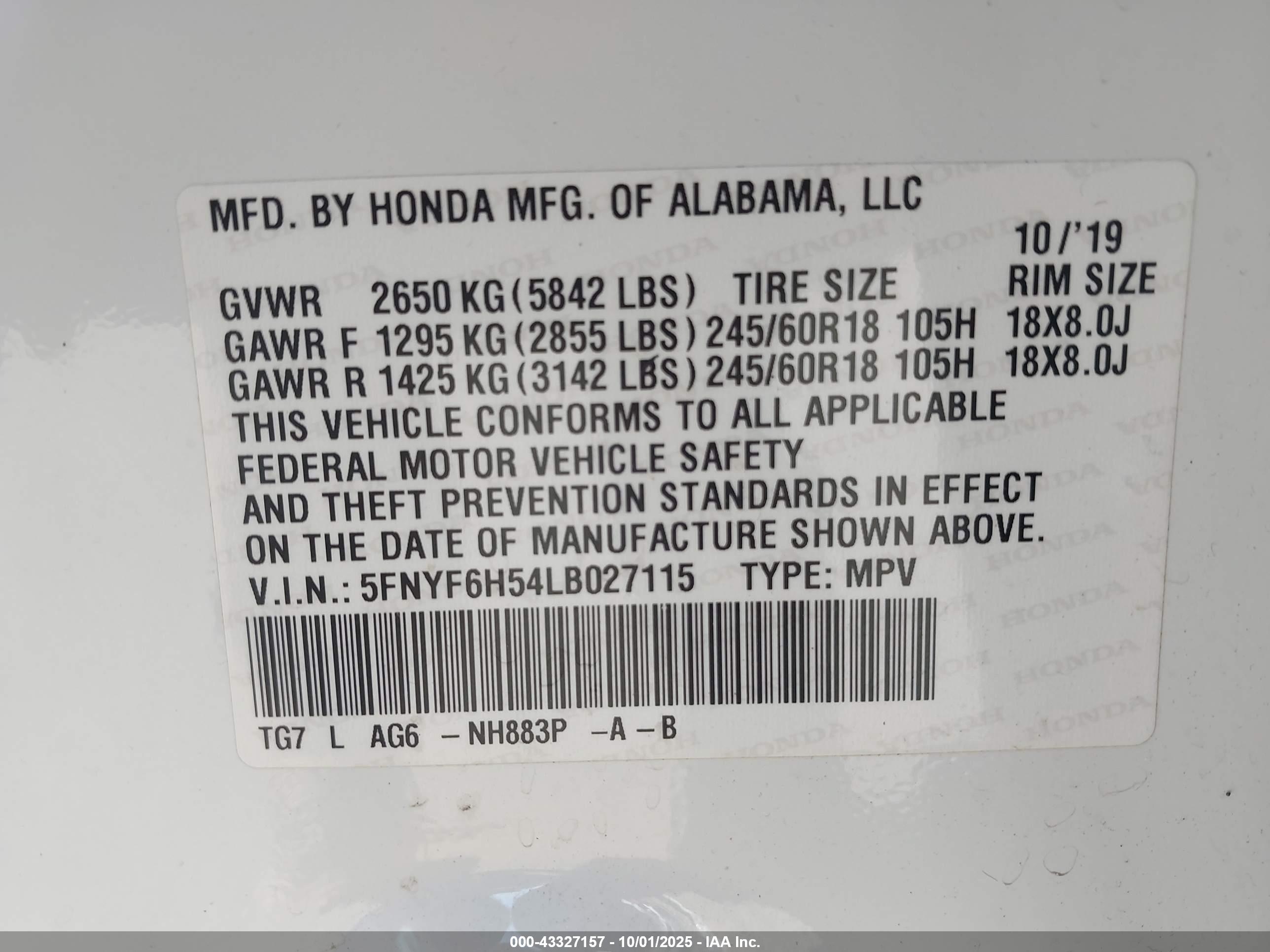 HONDA PILOT image 9