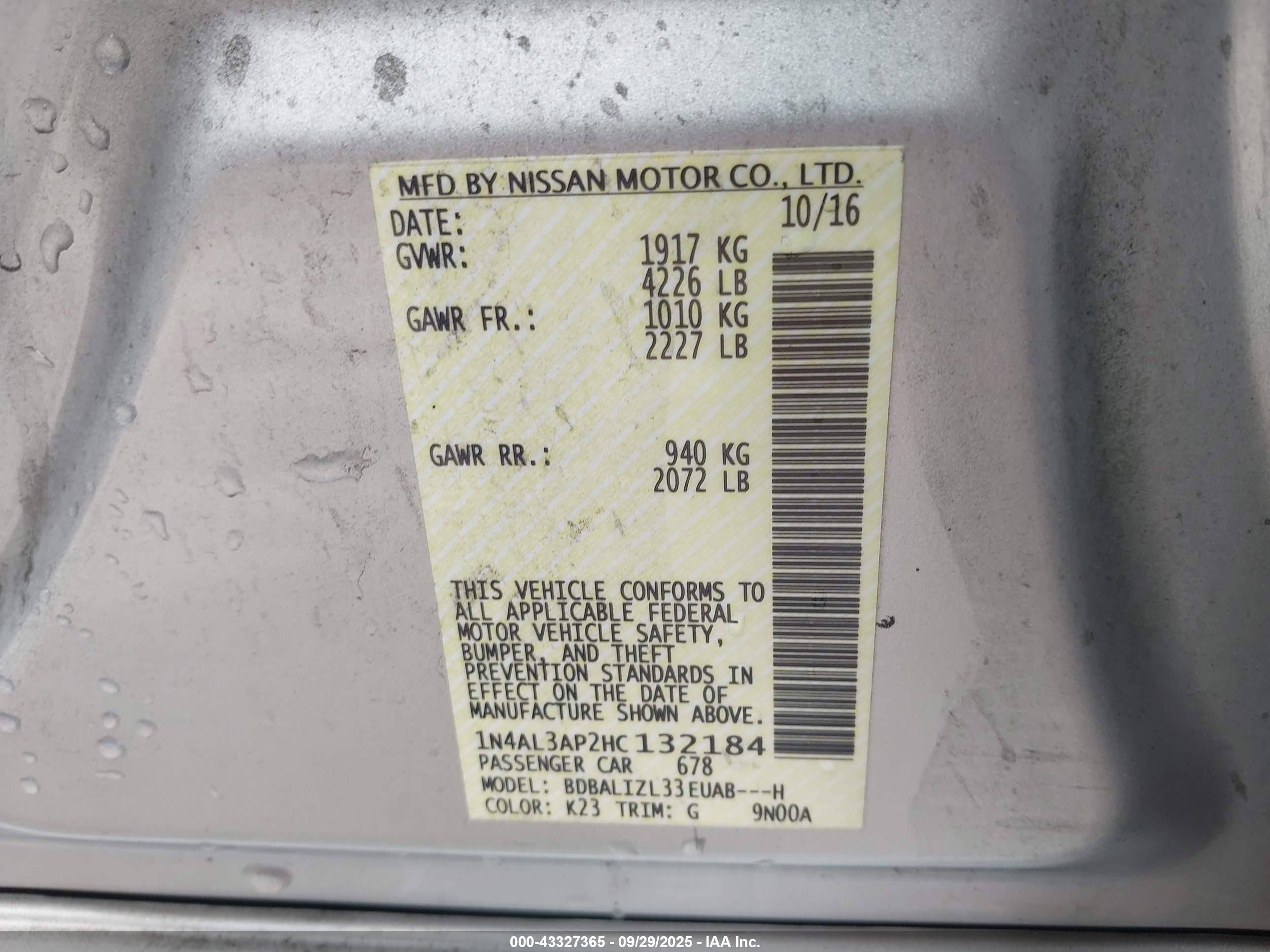 NISSAN ALTIMA image 9
