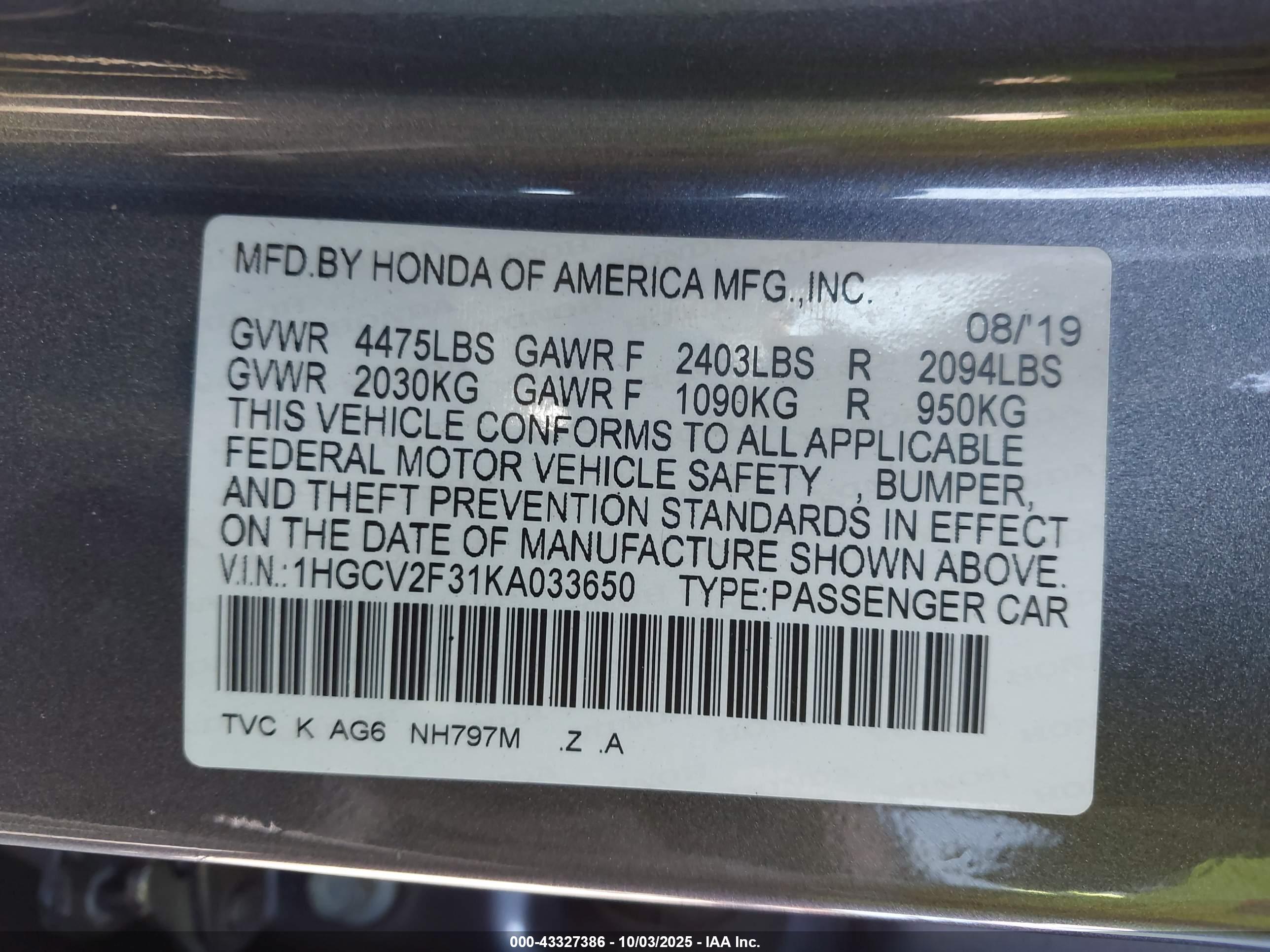 HONDA ACCORD image 9