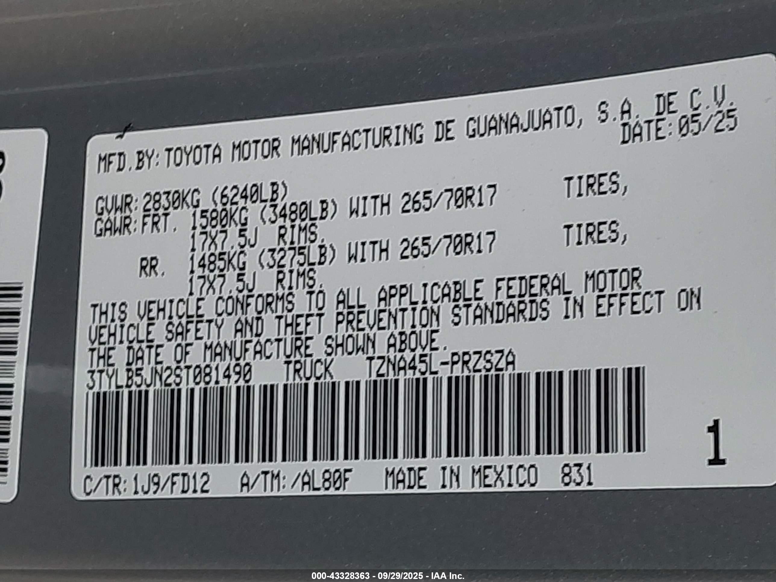 TOYOTA TACOMA image 9