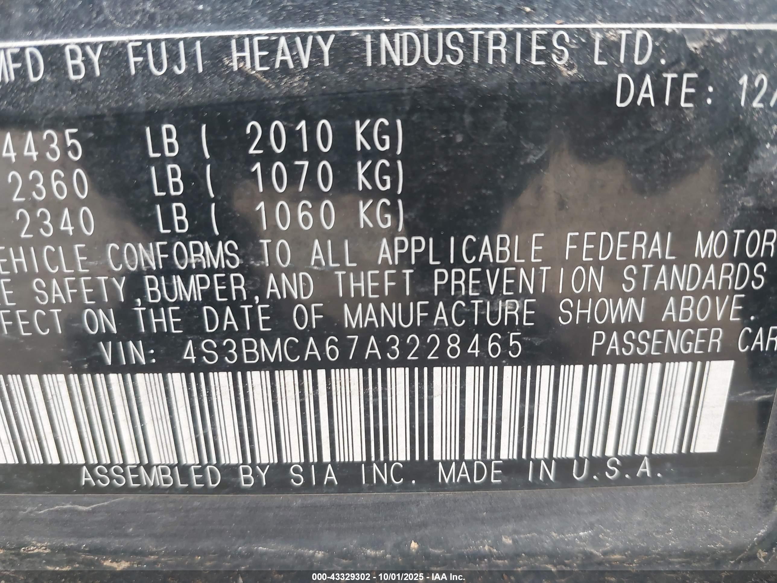 SUBARU LEGACY image 9