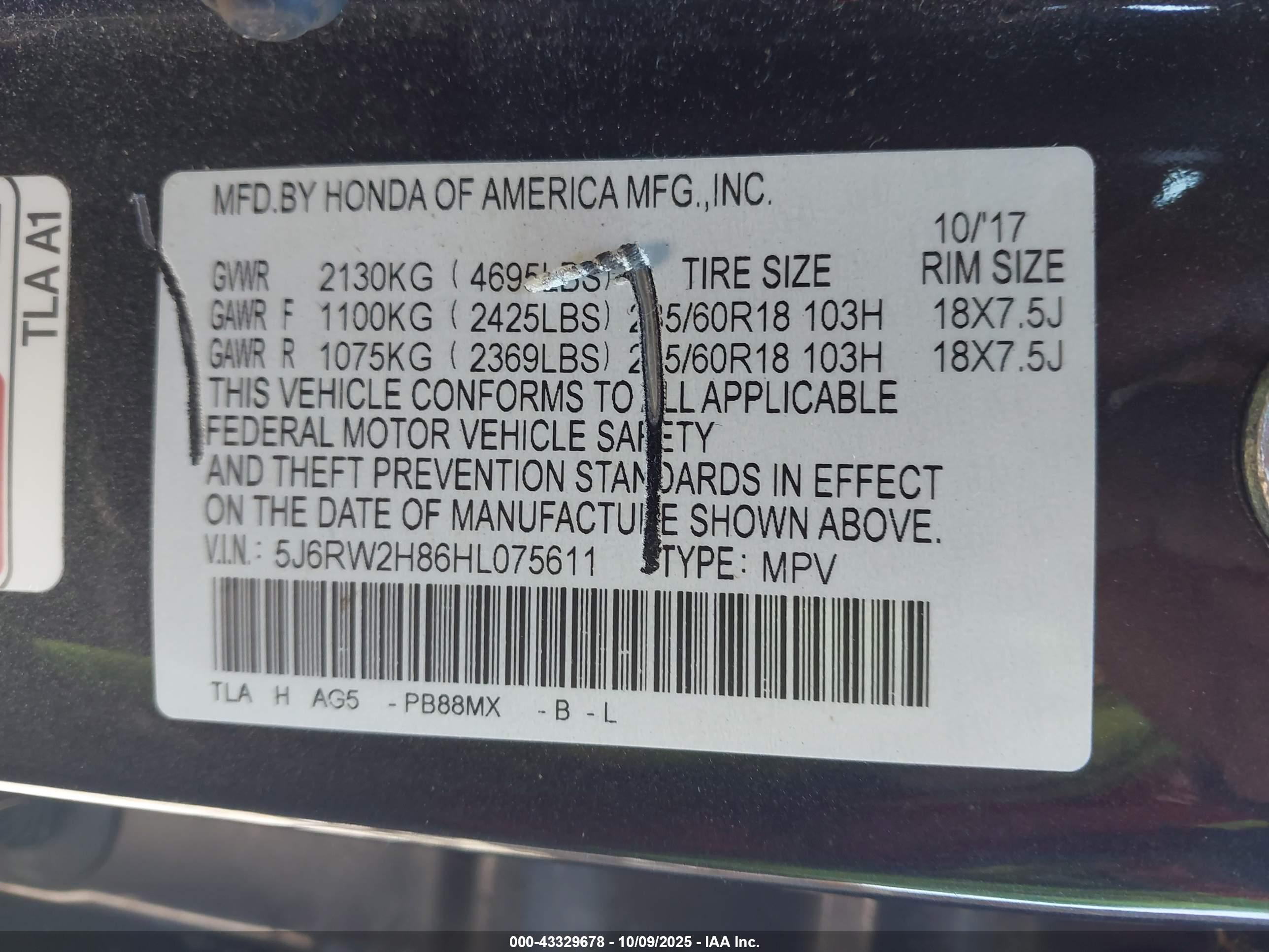 HONDA CR-V image 9