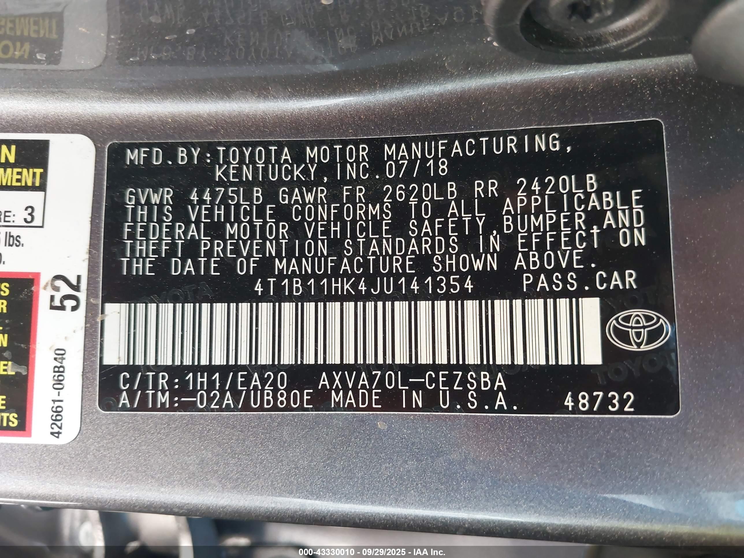 TOYOTA CAMRY image 9