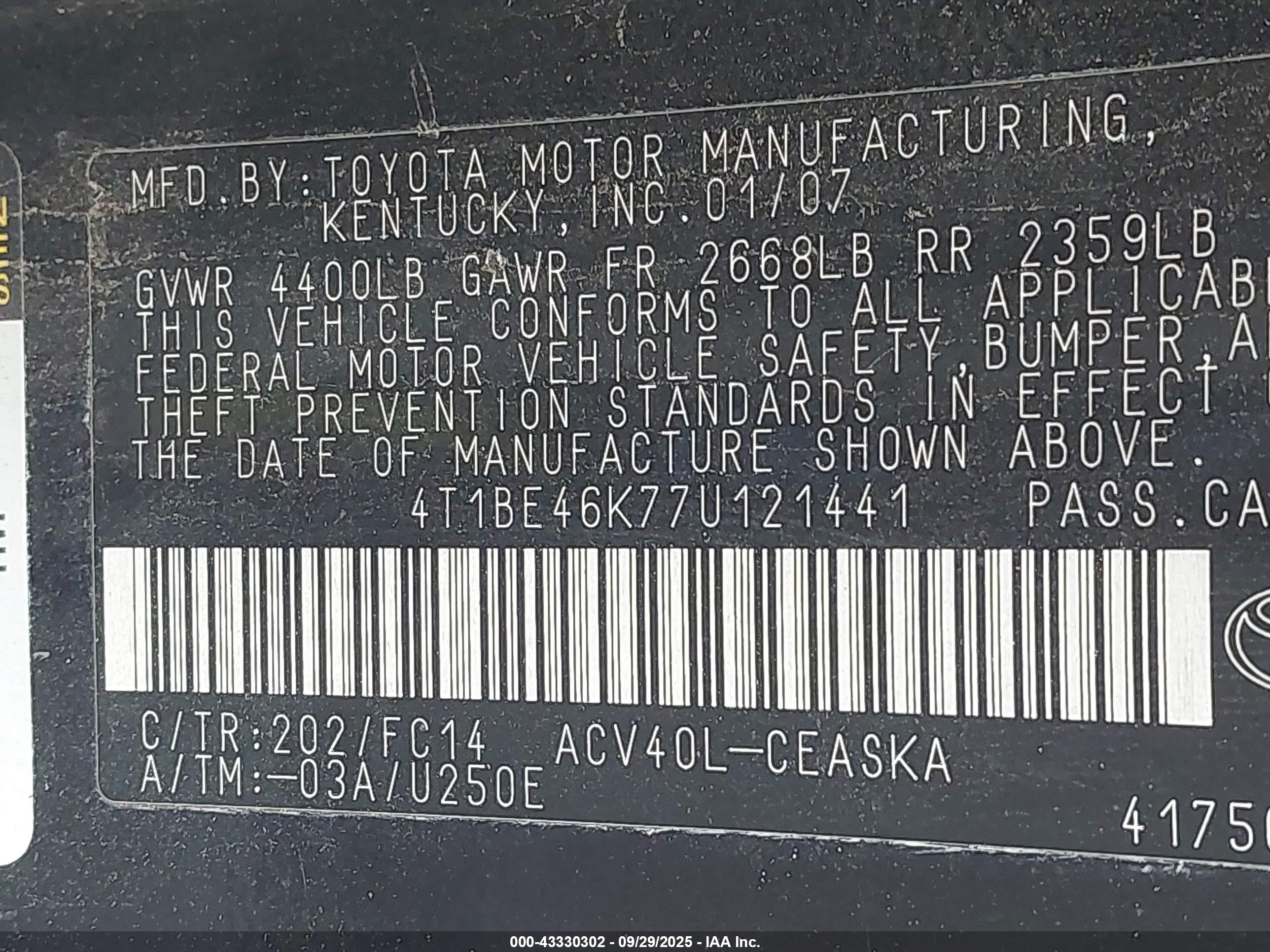 TOYOTA CAMRY image 9