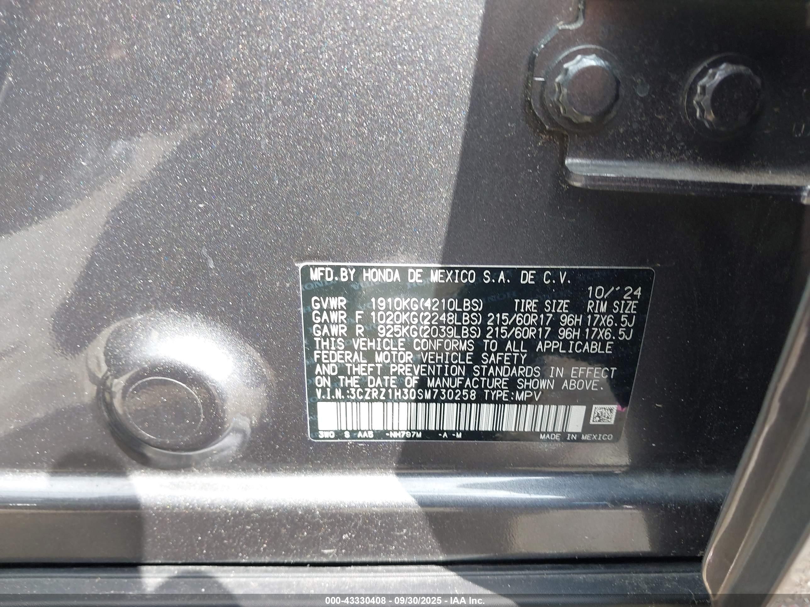 HONDA HR-V image 9