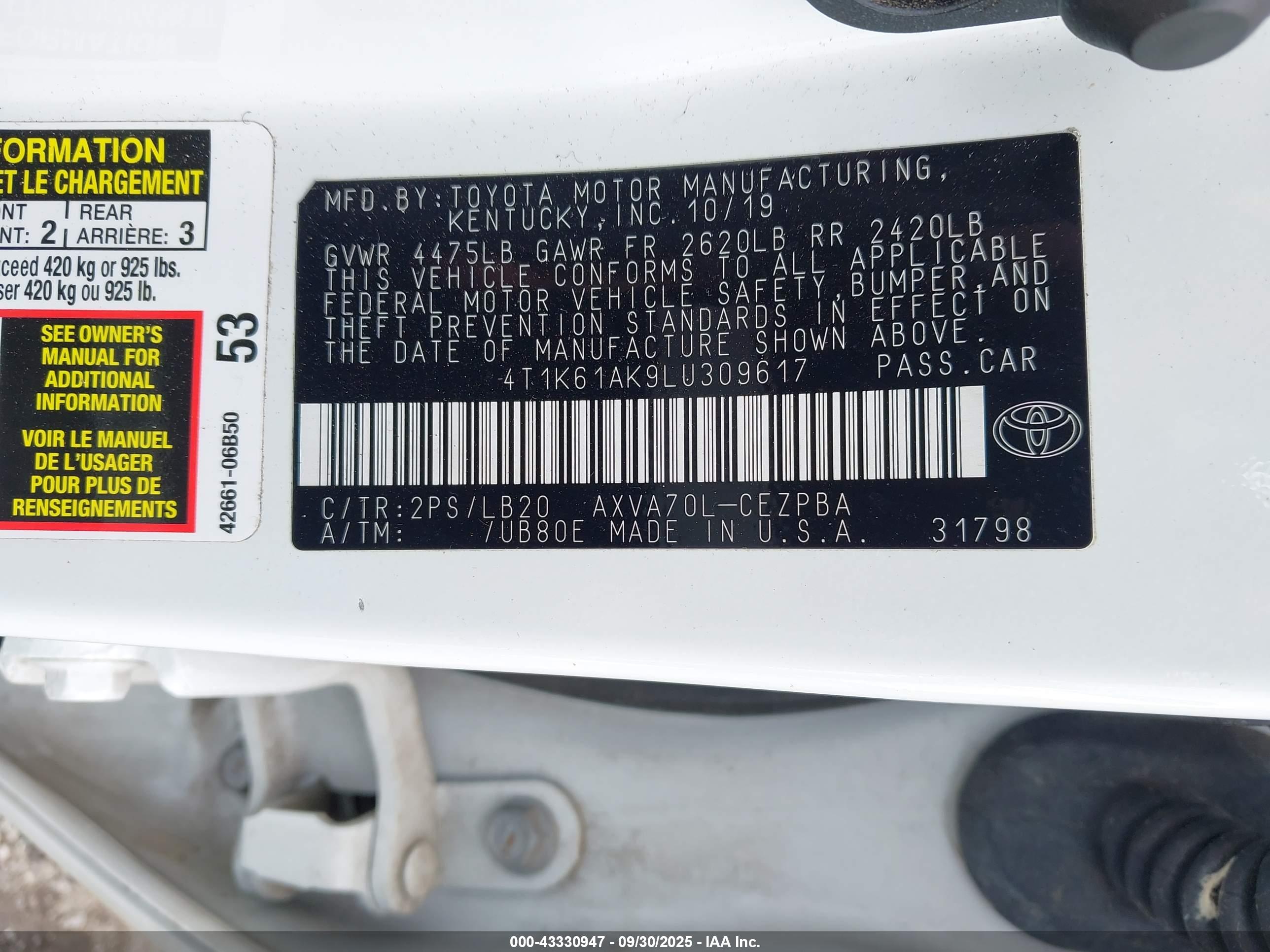TOYOTA CAMRY image 9