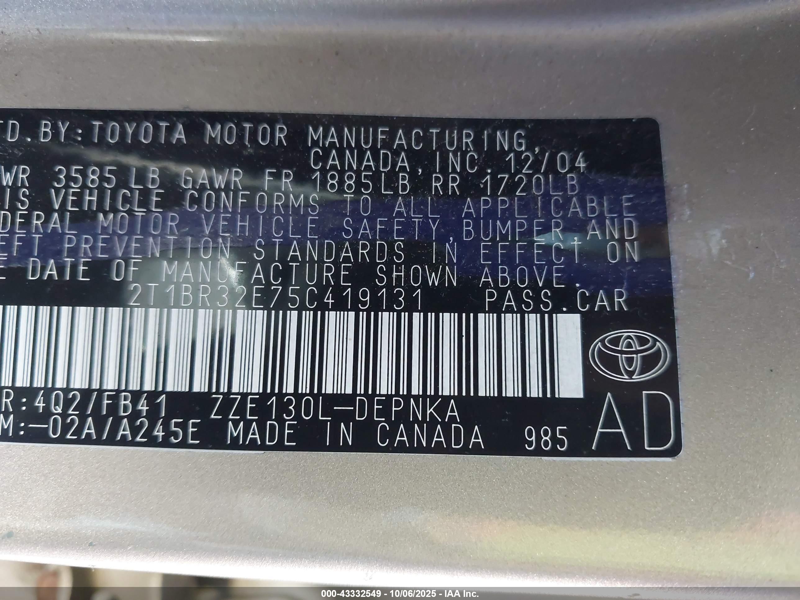 TOYOTA COROLLA image 9