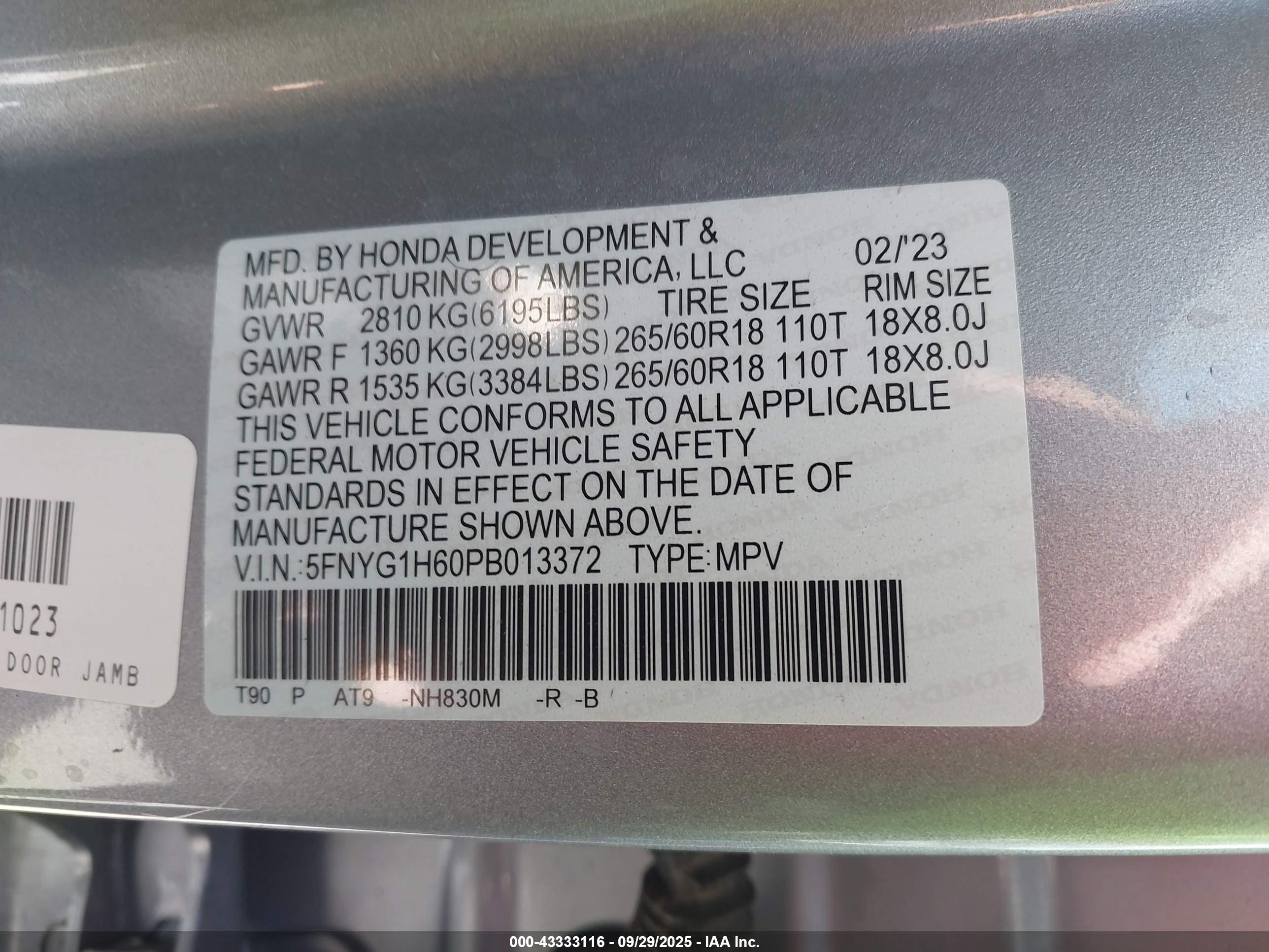 HONDA PILOT image 9