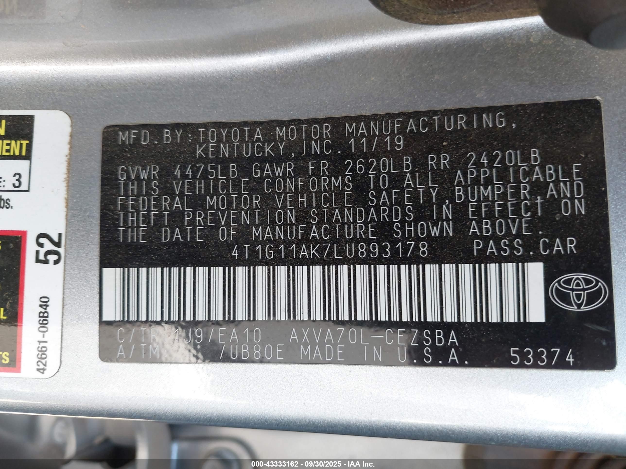 TOYOTA CAMRY image 9