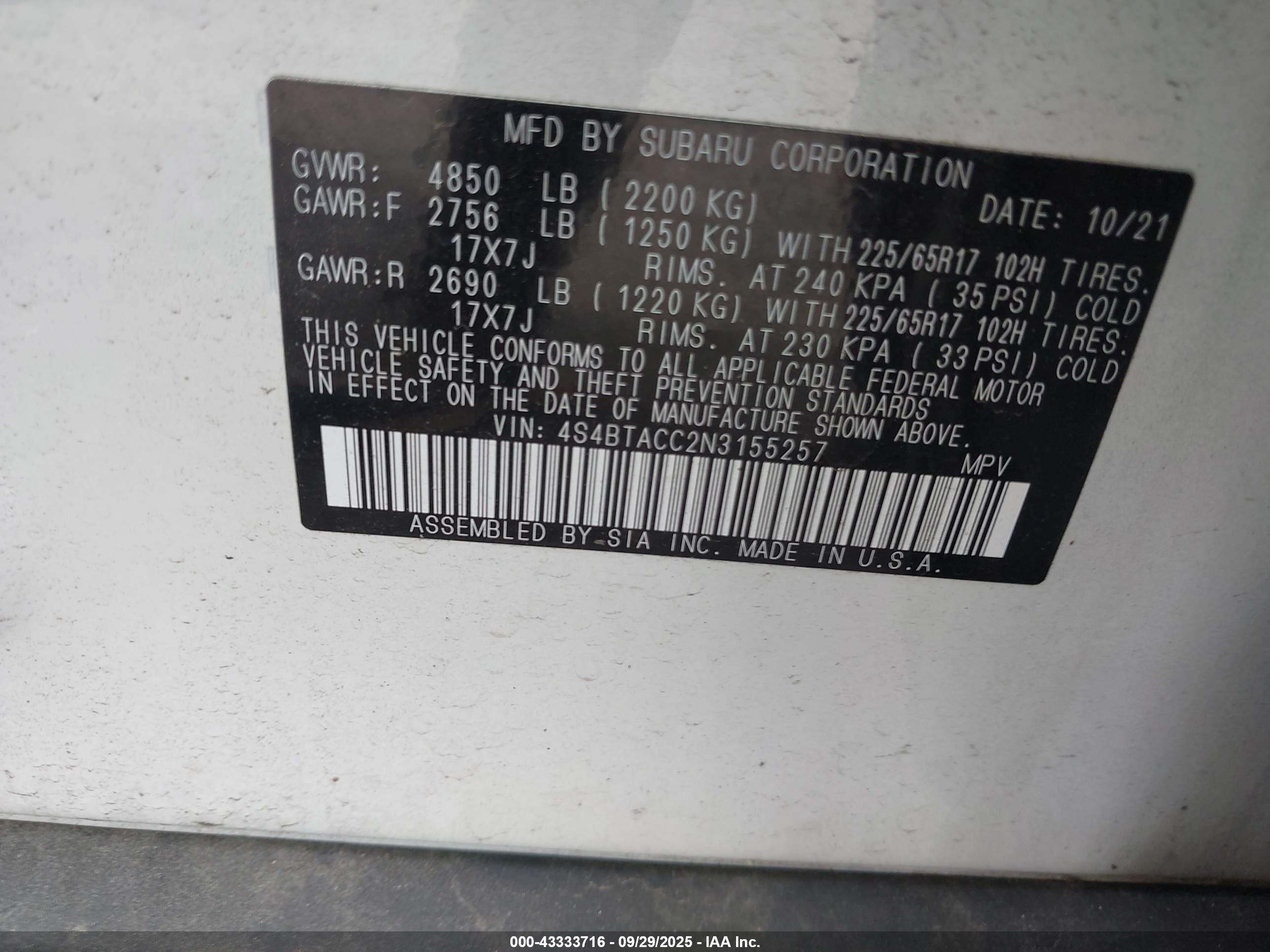 SUBARU OUTBACK image 9