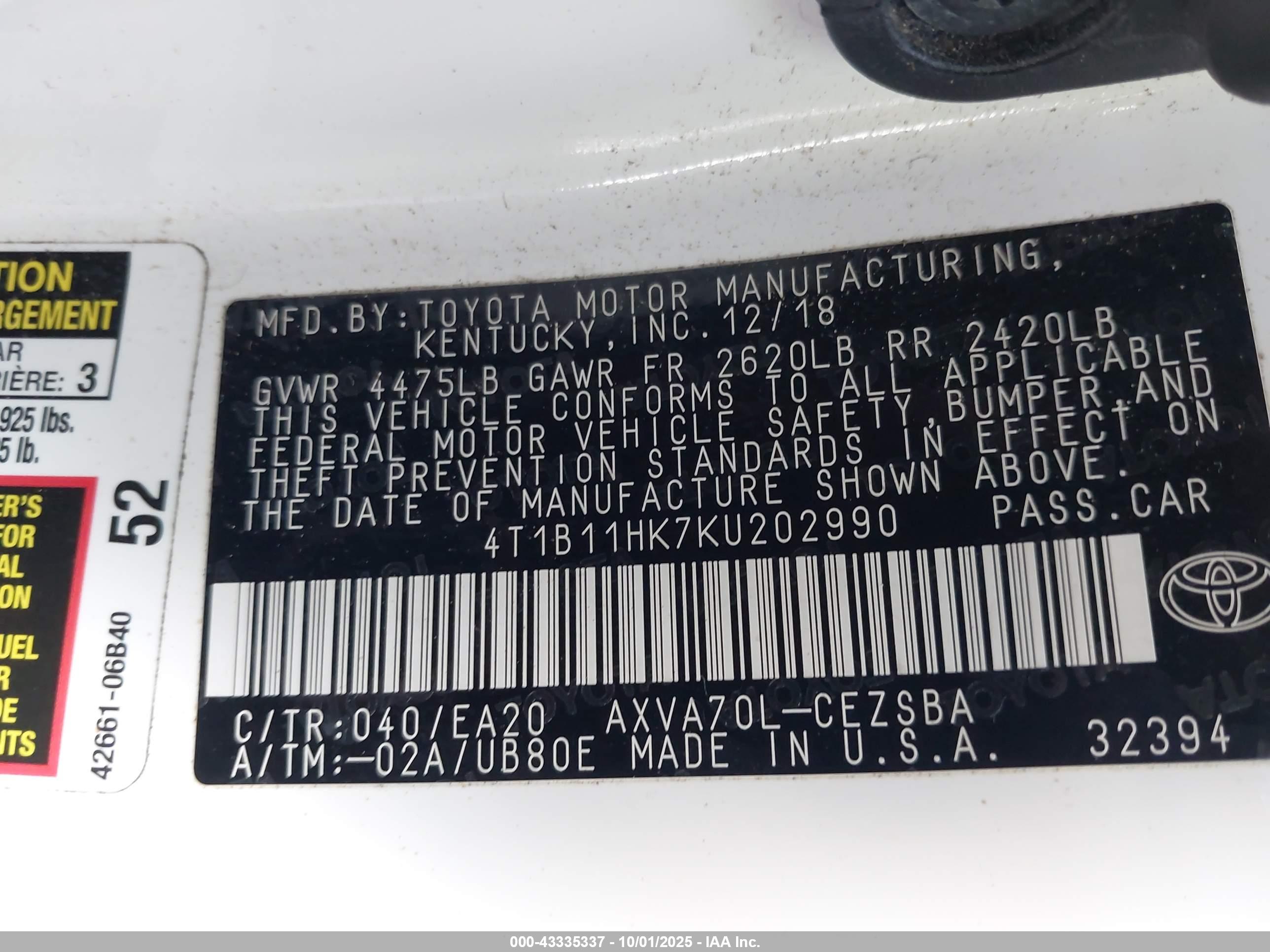 TOYOTA CAMRY image 9