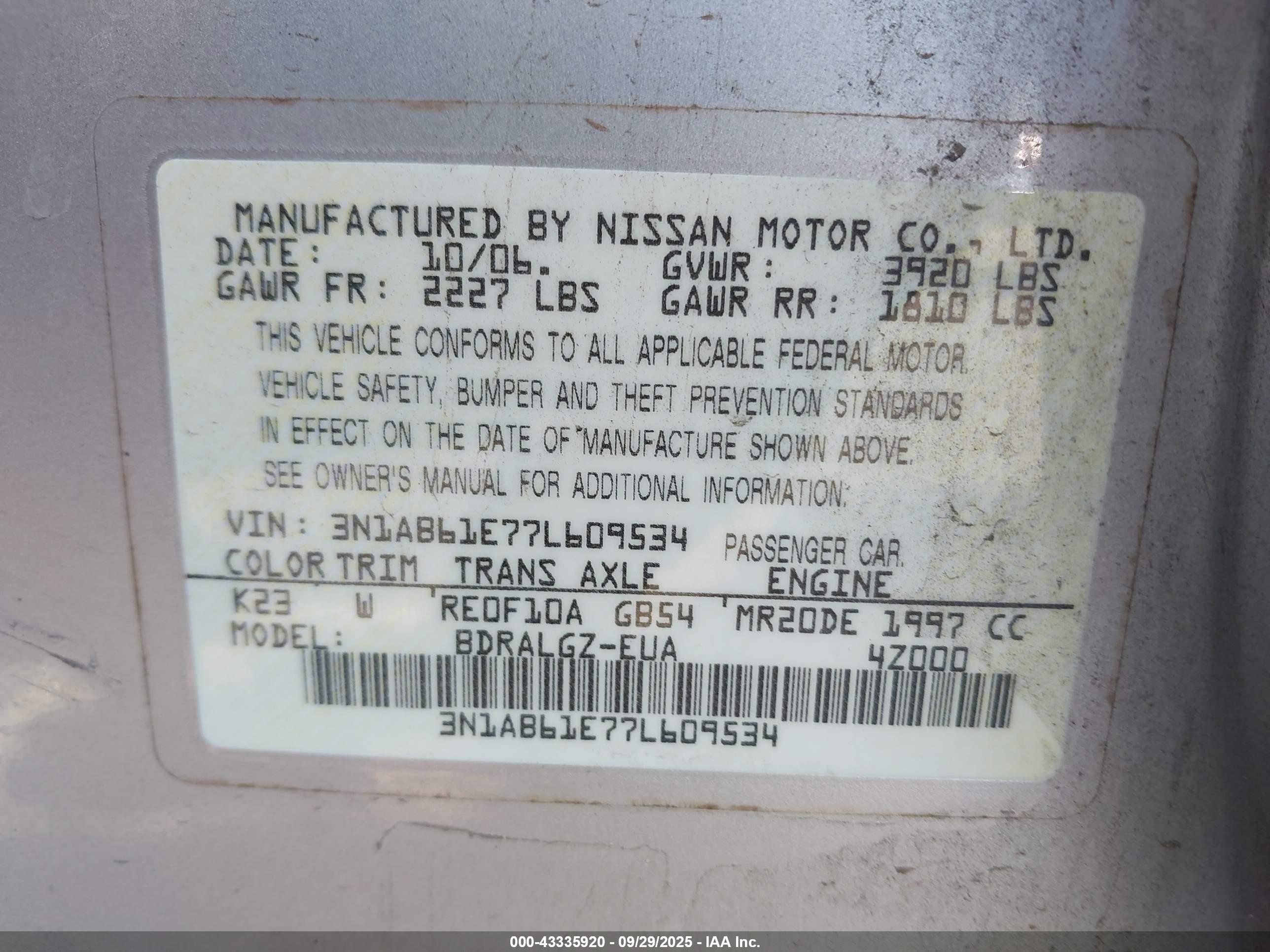 NISSAN SENTRA image 9