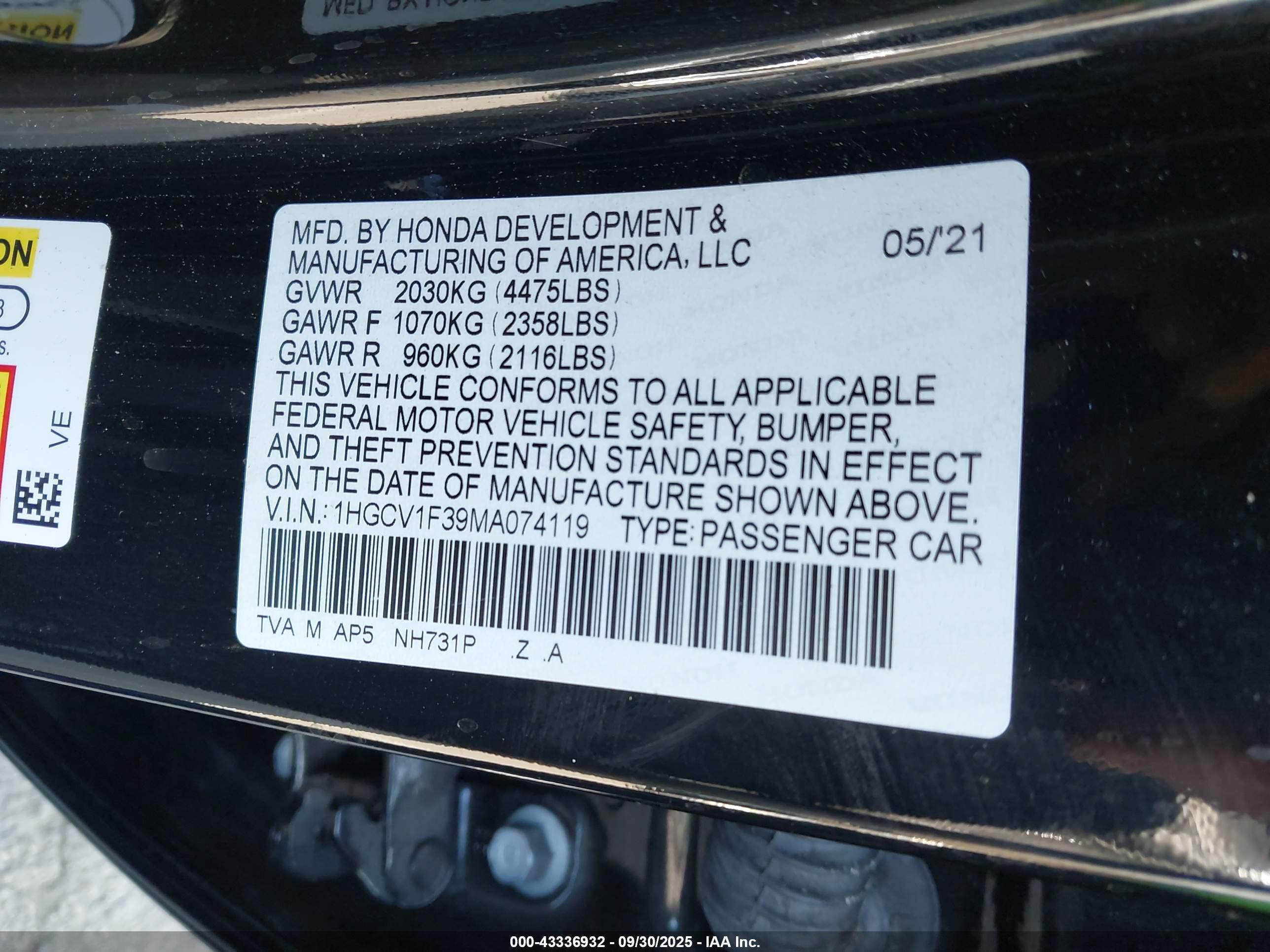 HONDA ACCORD image 9