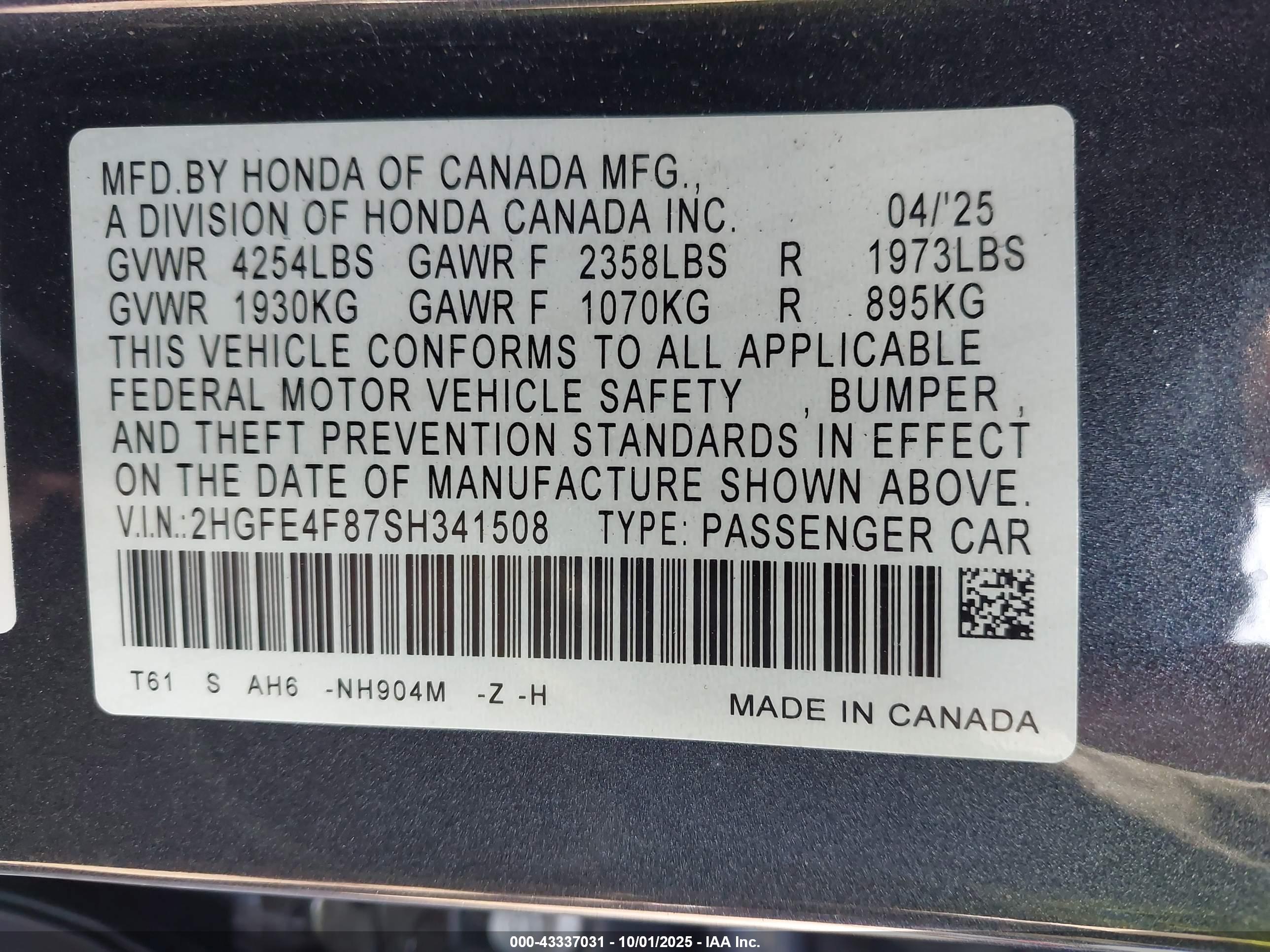 HONDA CIVIC image 9