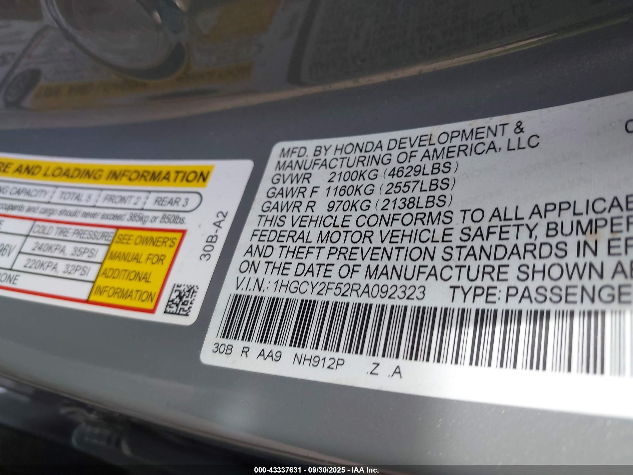 HONDA ACCORD image 9