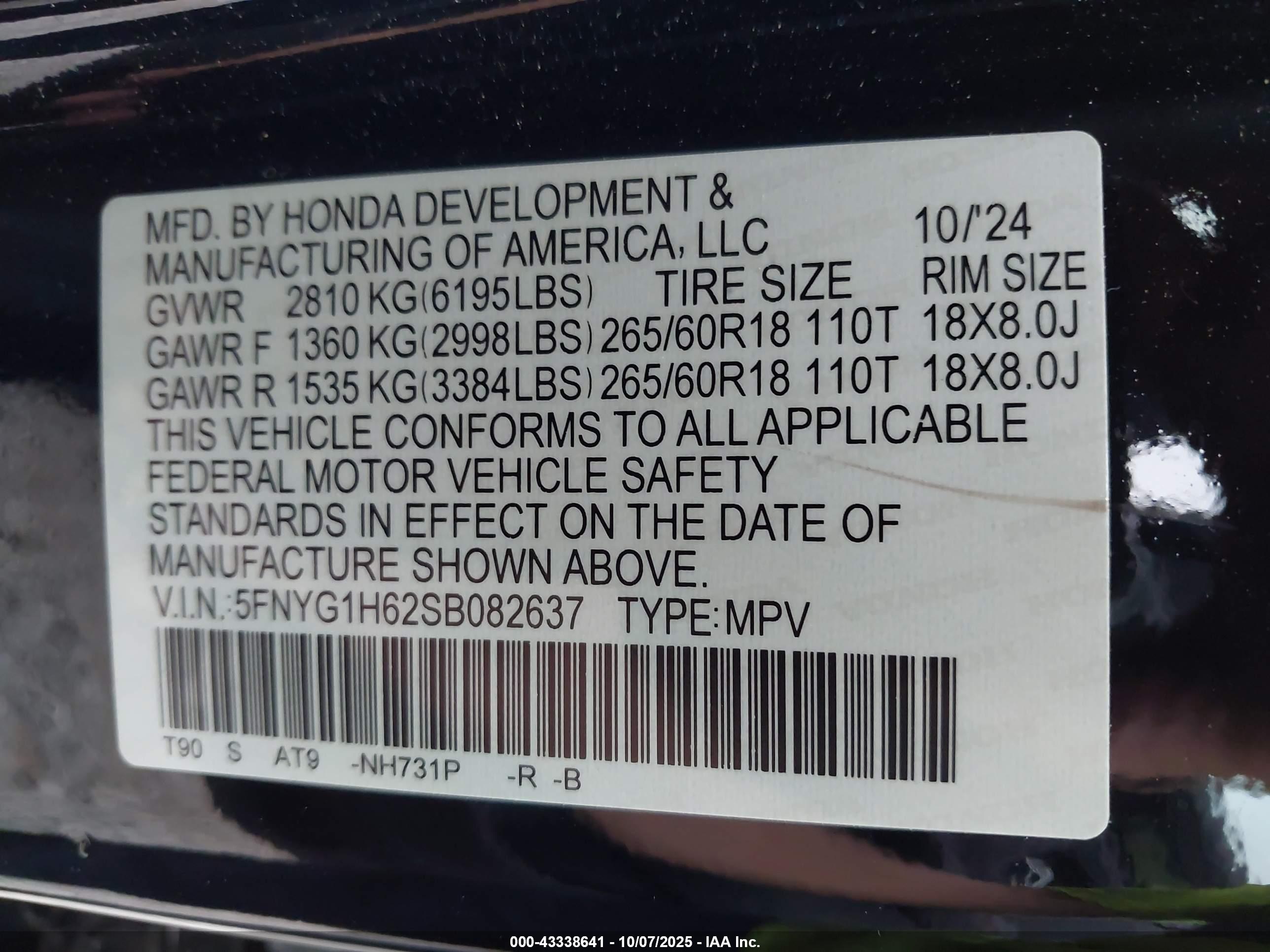 HONDA PILOT image 9