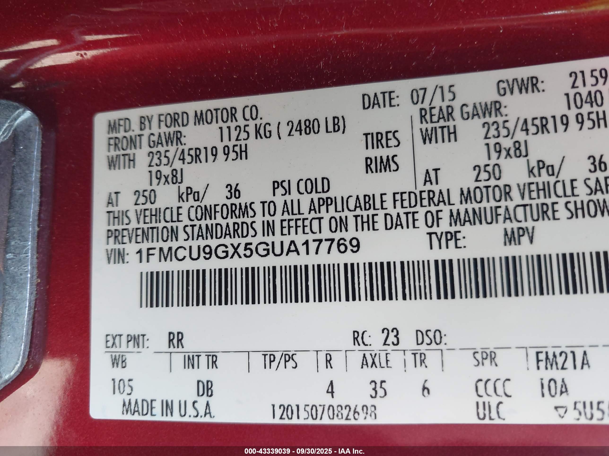 FORD ESCAPE image 9