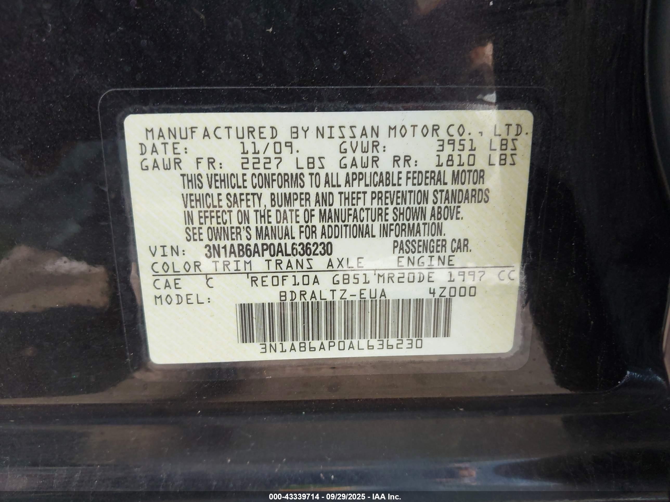 NISSAN SENTRA image 9