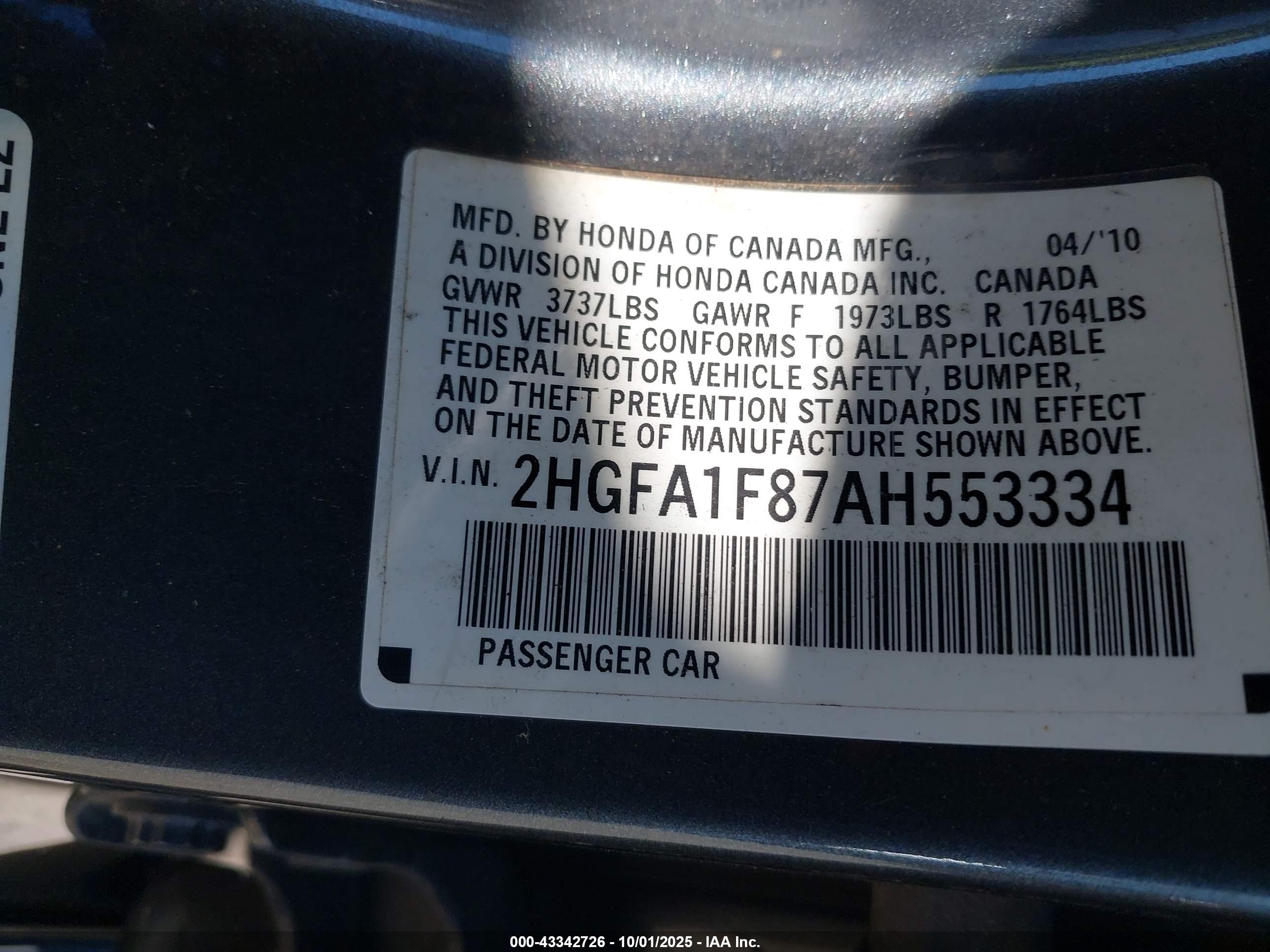 HONDA CIVIC image 9