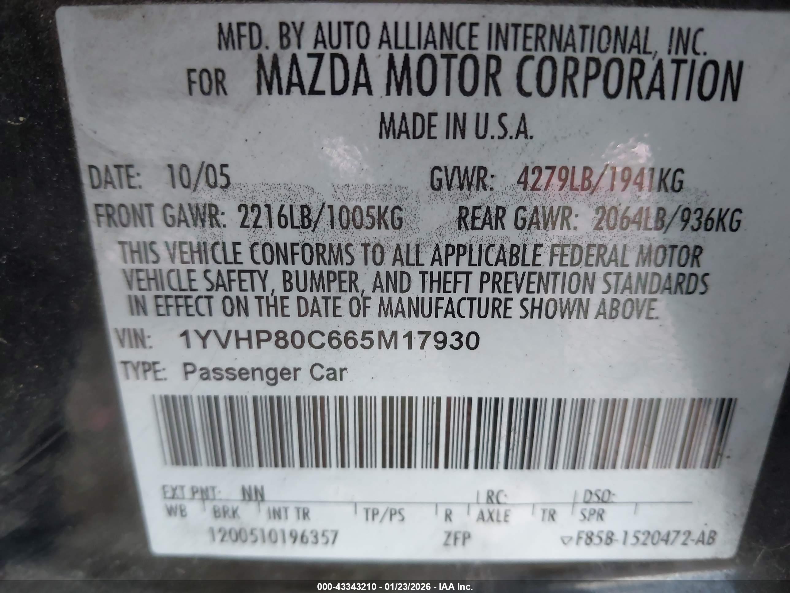 MAZDA MAZDA6 image 9