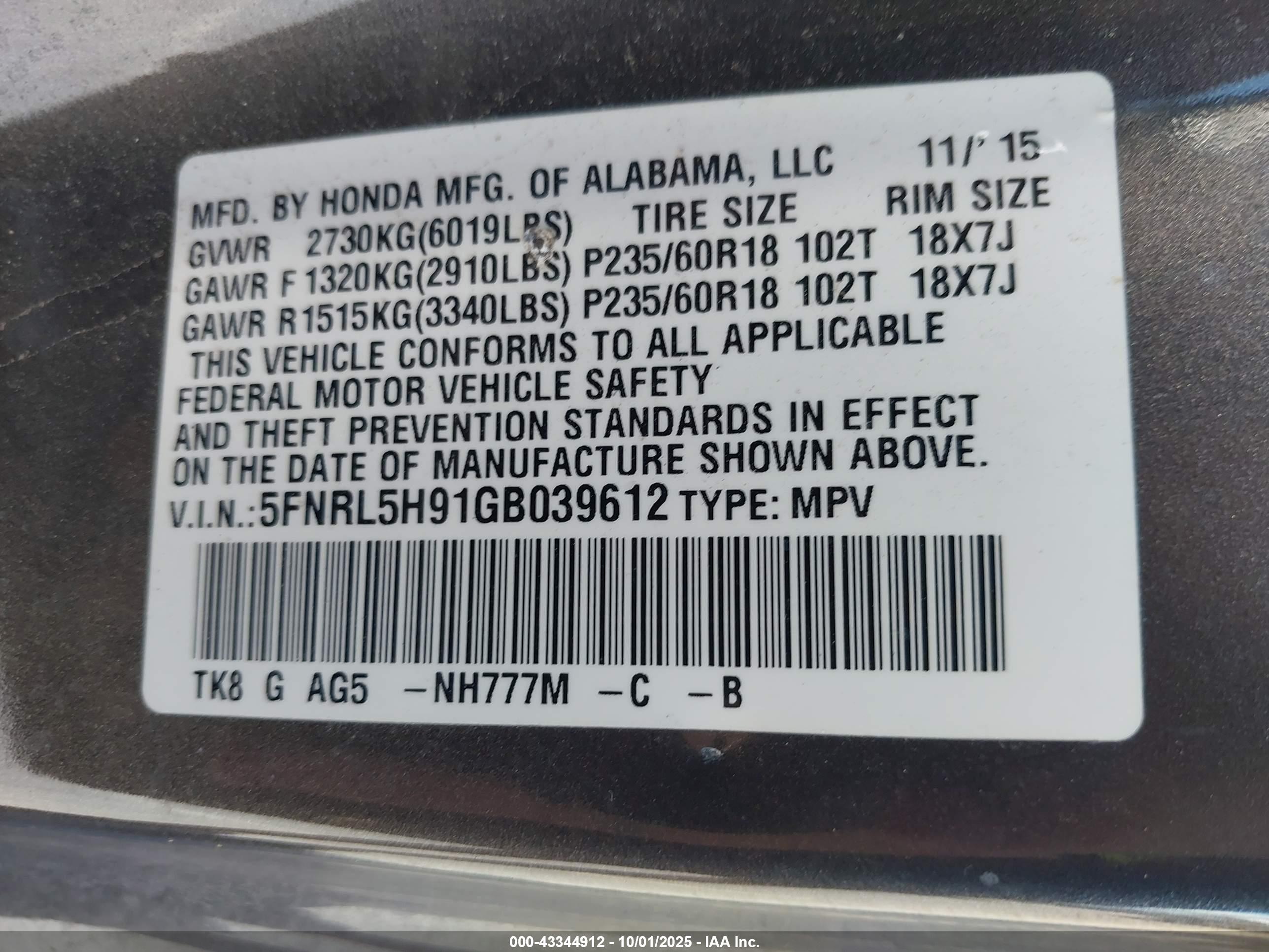 HONDA ODYSSEY image 9