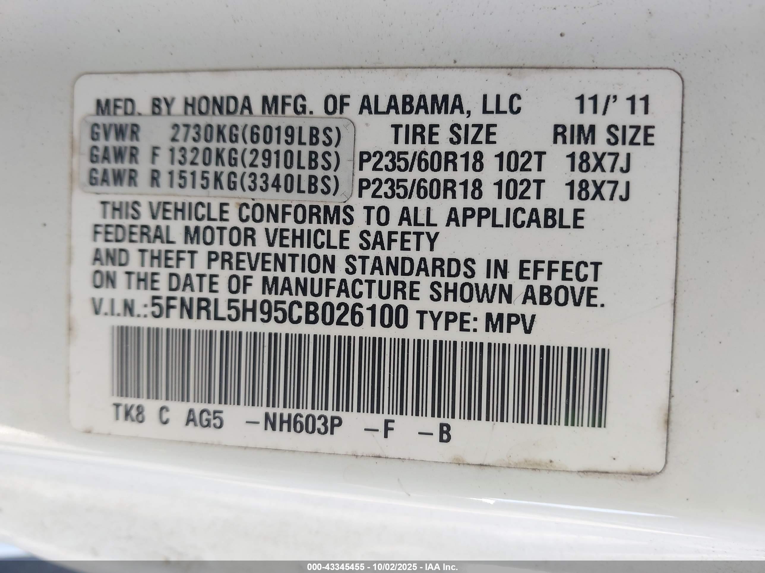 HONDA ODYSSEY image 9
