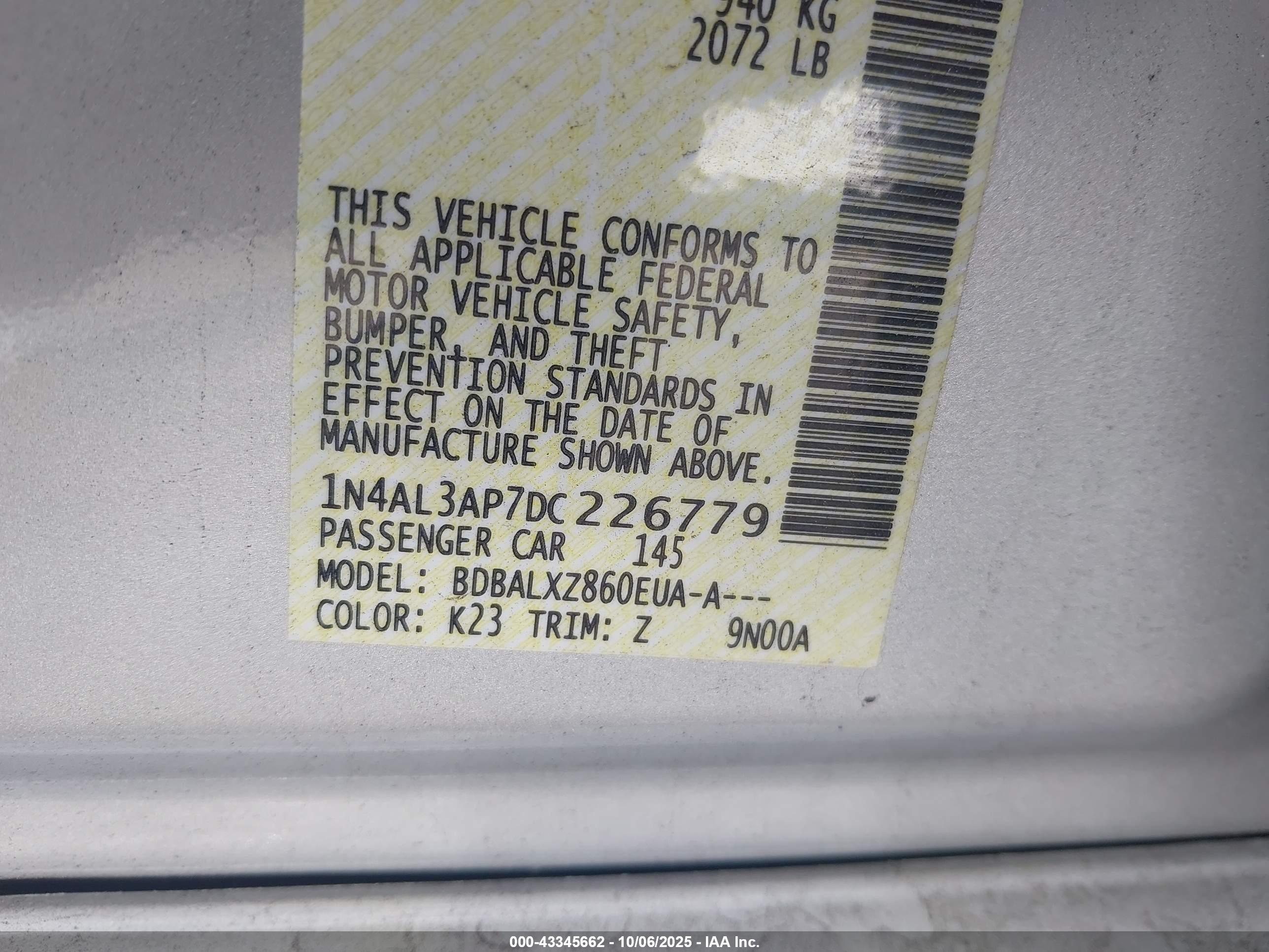 NISSAN ALTIMA image 9
