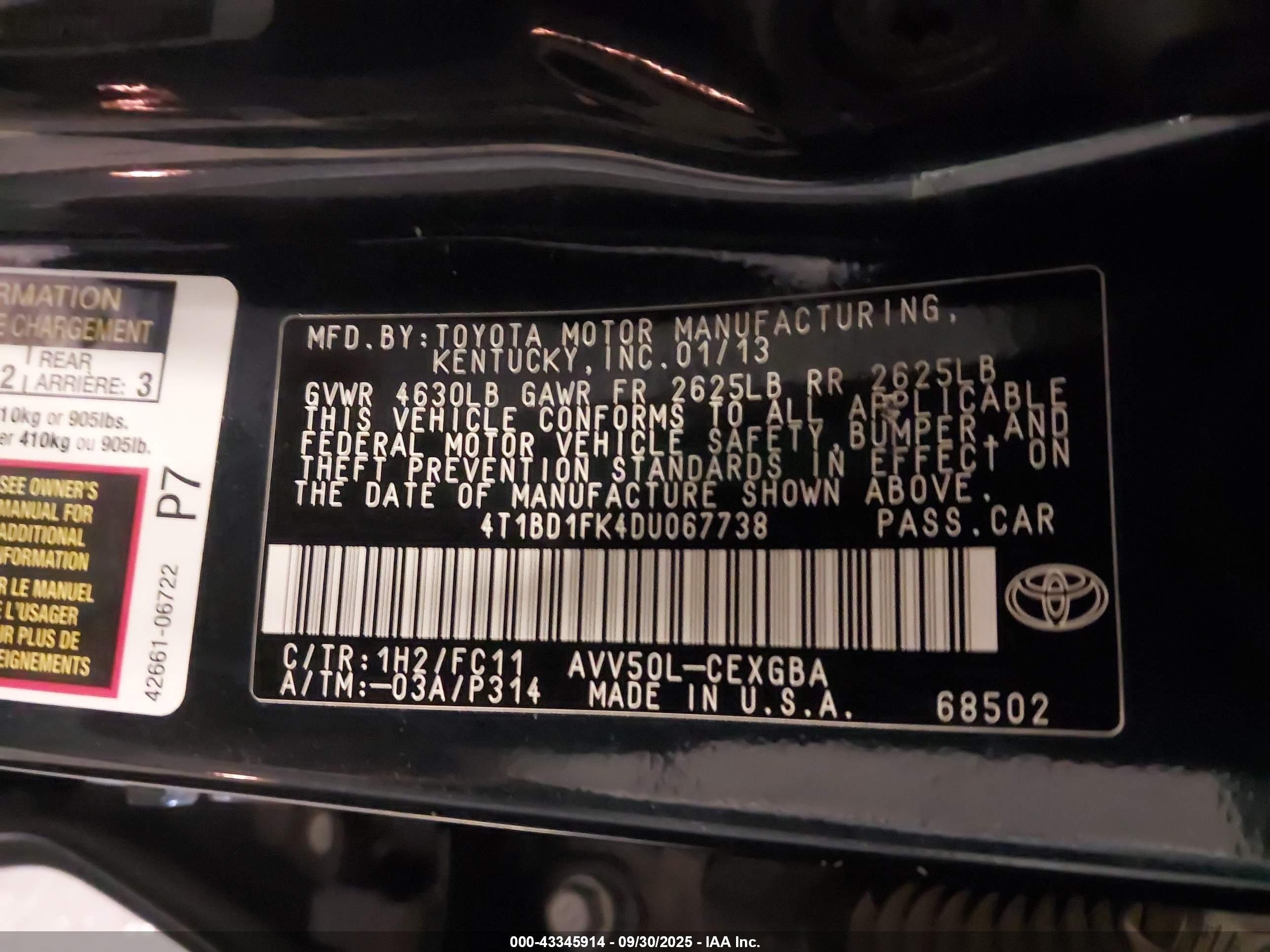 TOYOTA CAMRY image 9