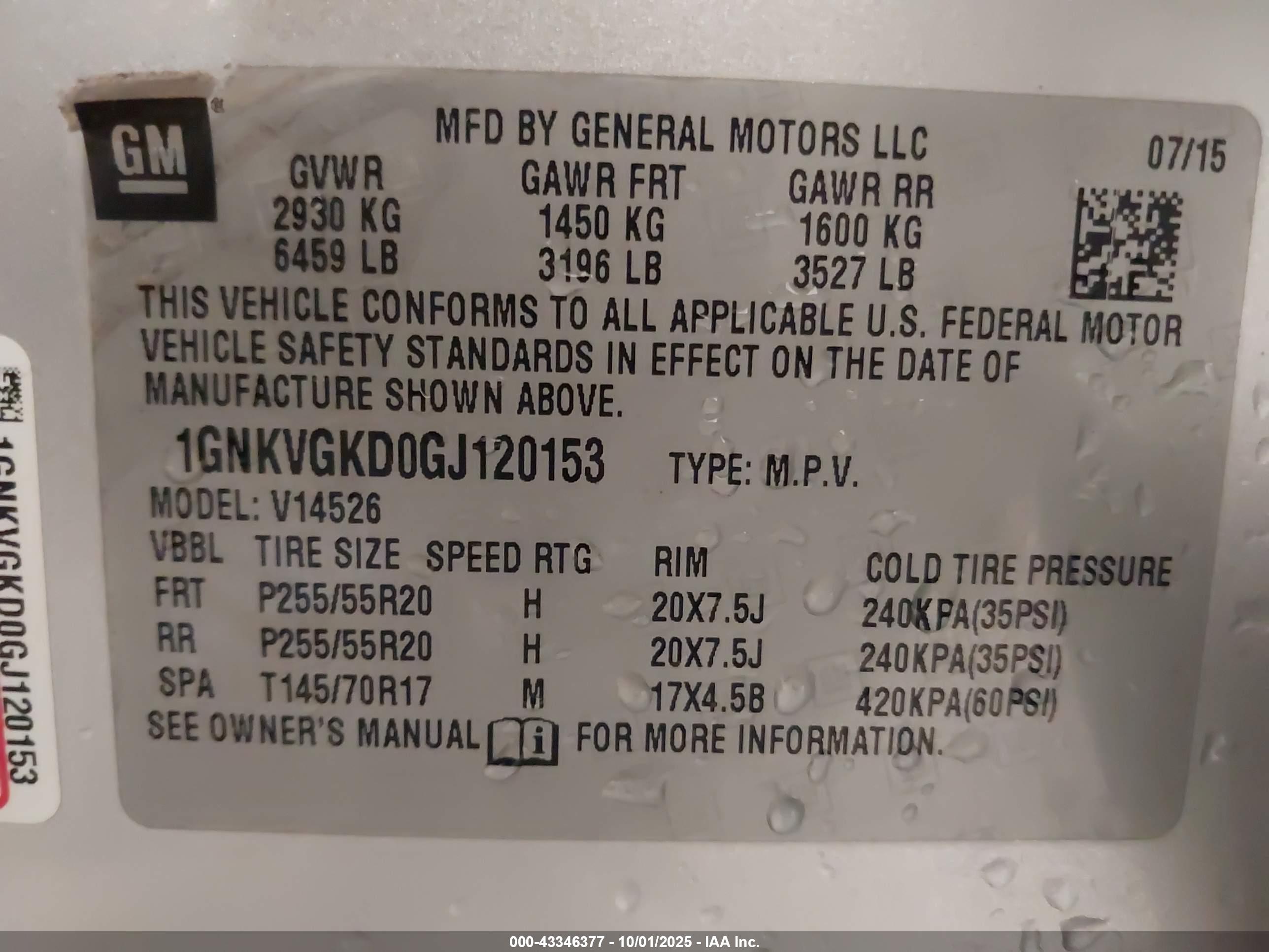 CHEVROLET TRAVERSE image 9