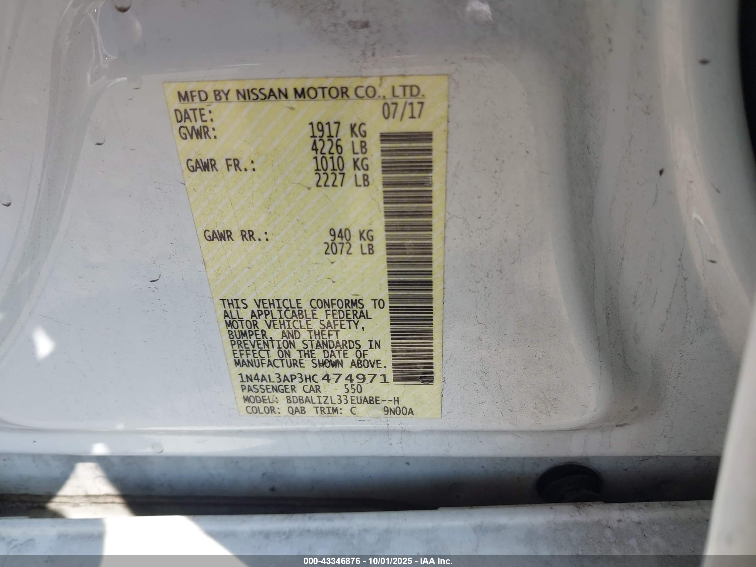 NISSAN ALTIMA image 9