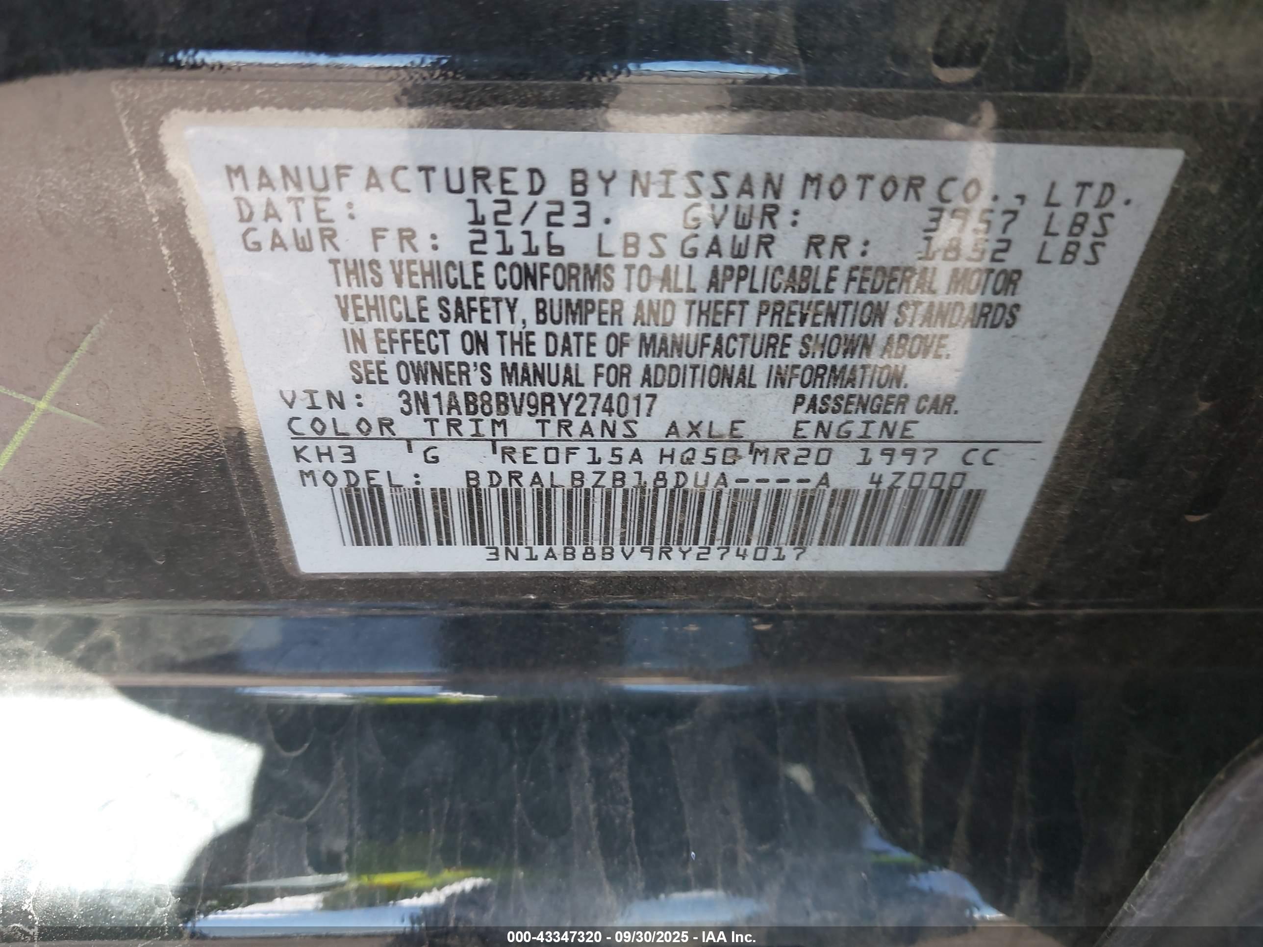 NISSAN SENTRA image 9