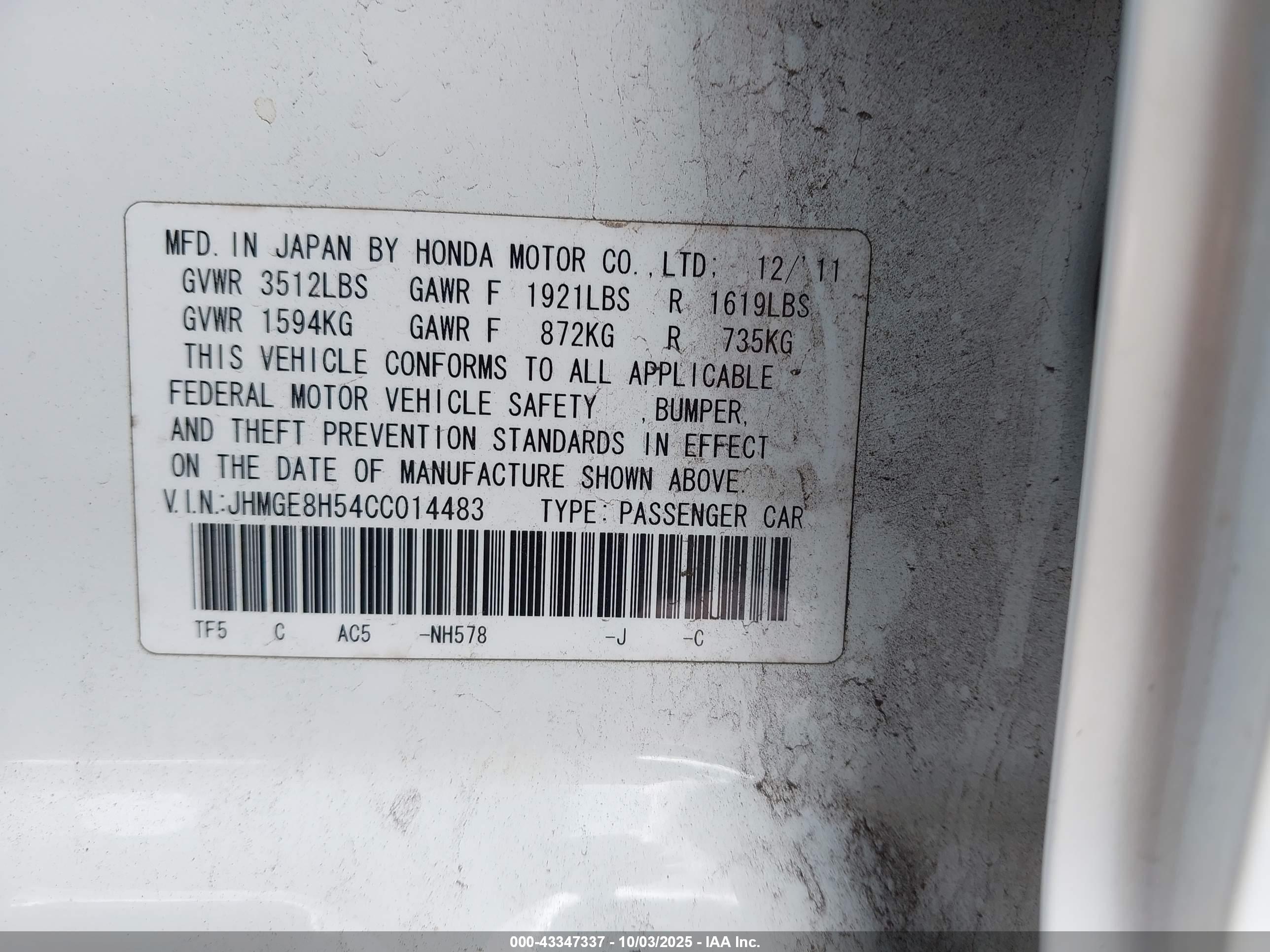 HONDA FIT image 9