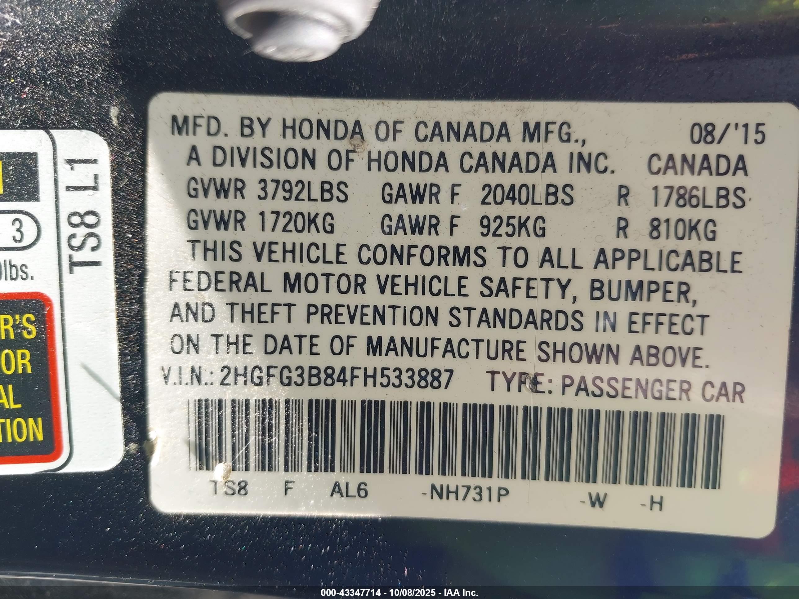 HONDA CIVIC image 9
