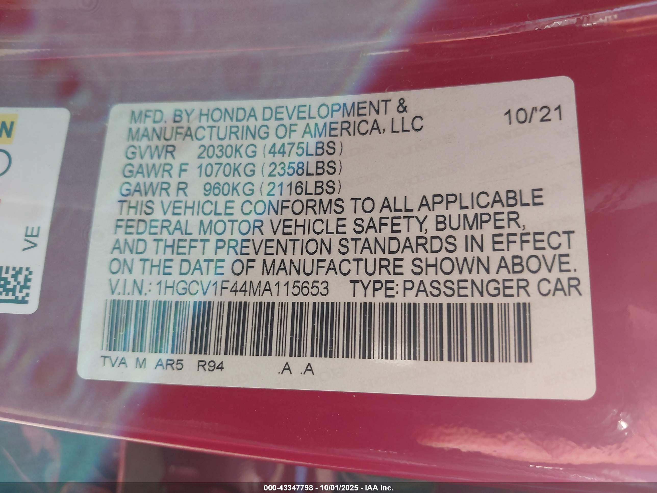 HONDA ACCORD image 9