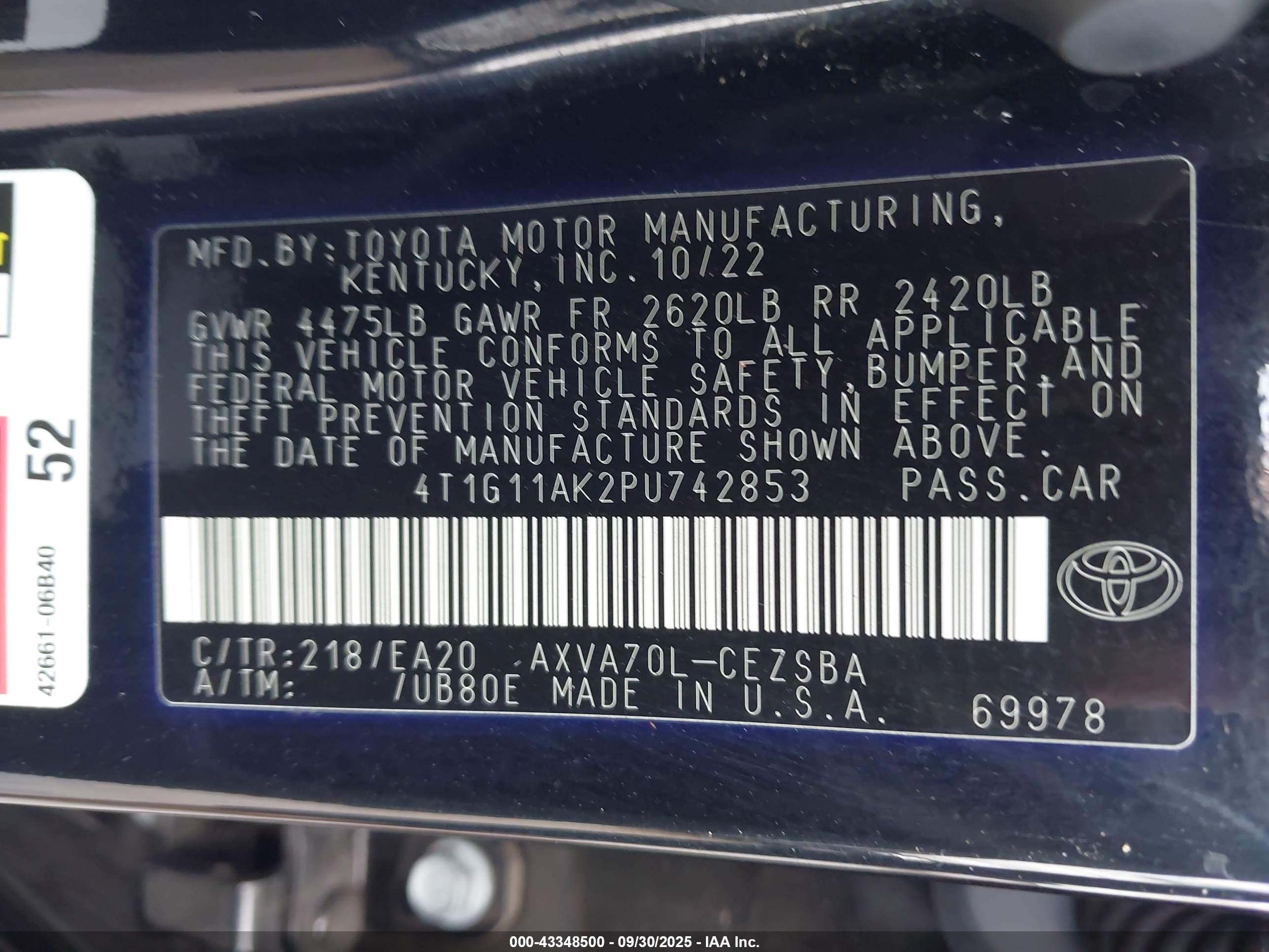 TOYOTA CAMRY image 9