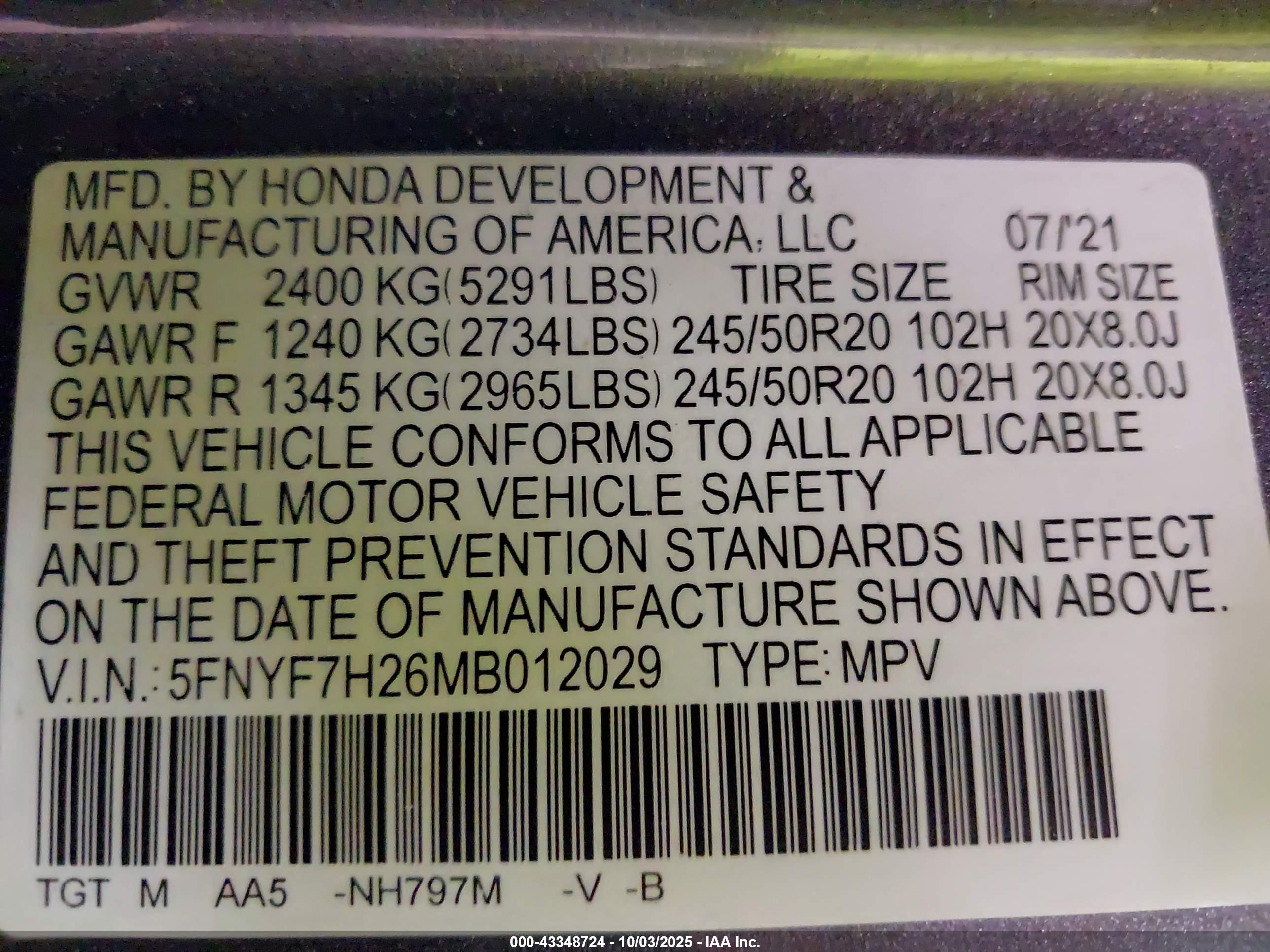 HONDA PASSPORT image 9
