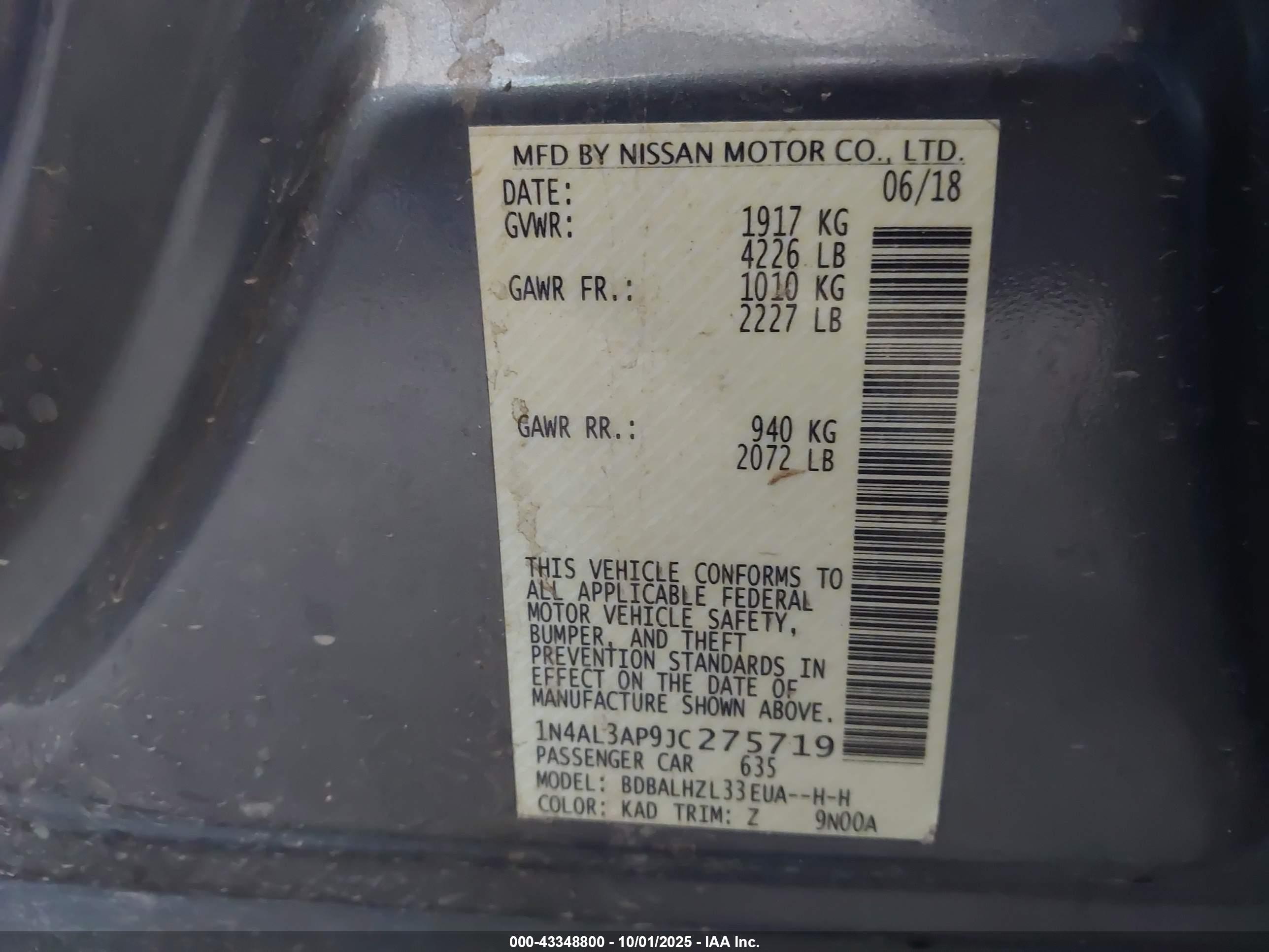 NISSAN ALTIMA image 9