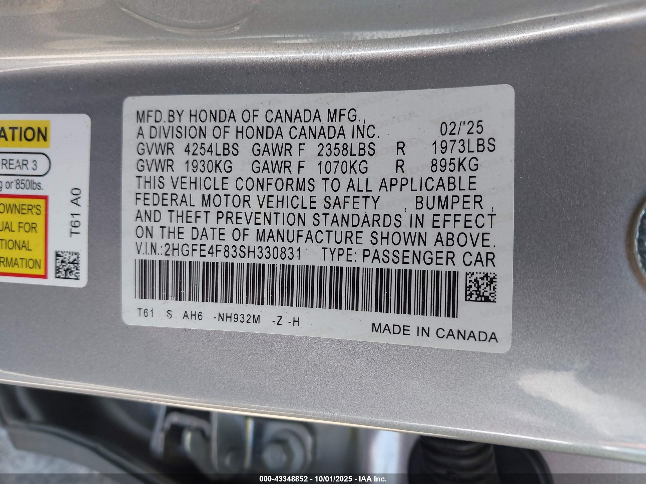 HONDA CIVIC image 9