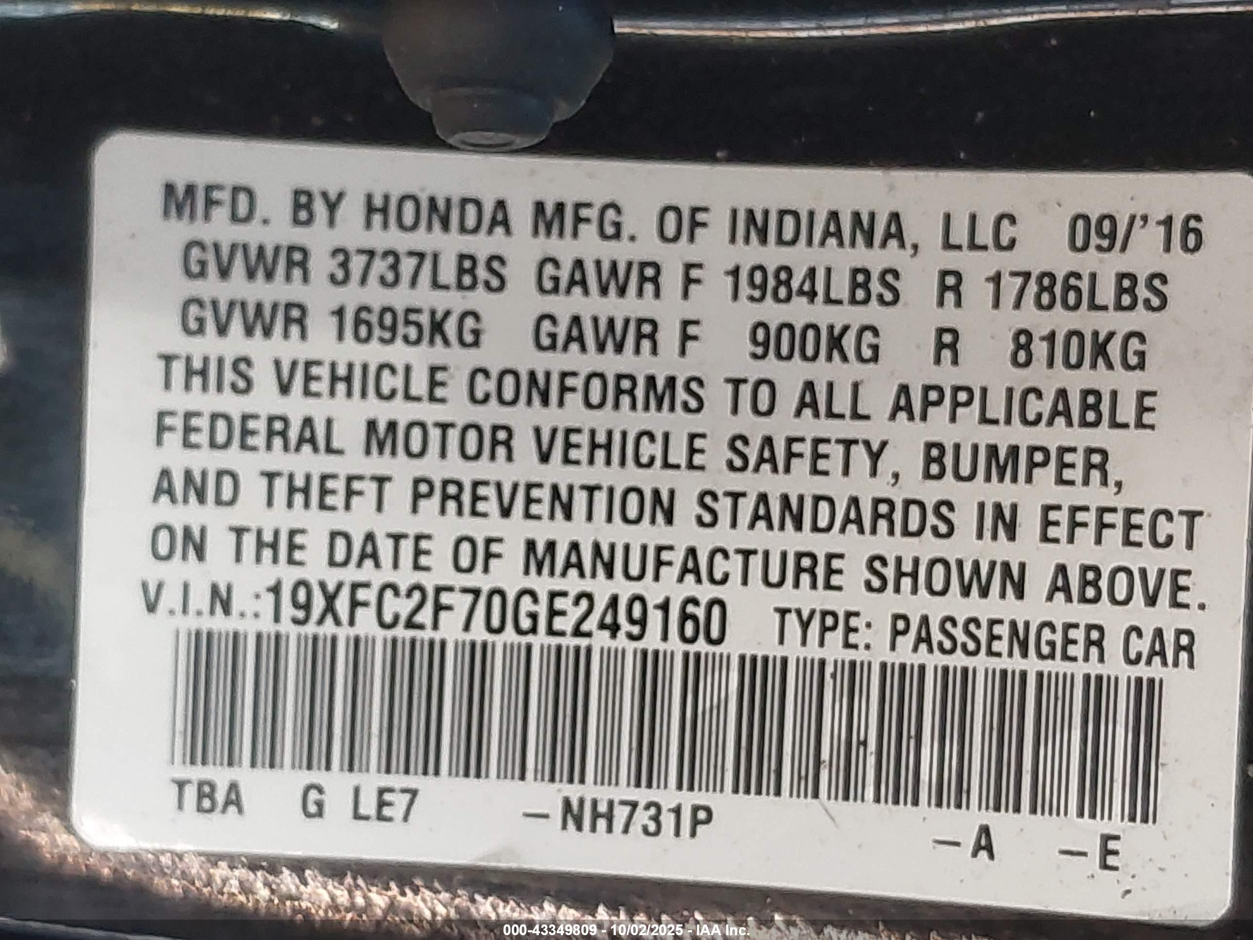 HONDA CIVIC image 9