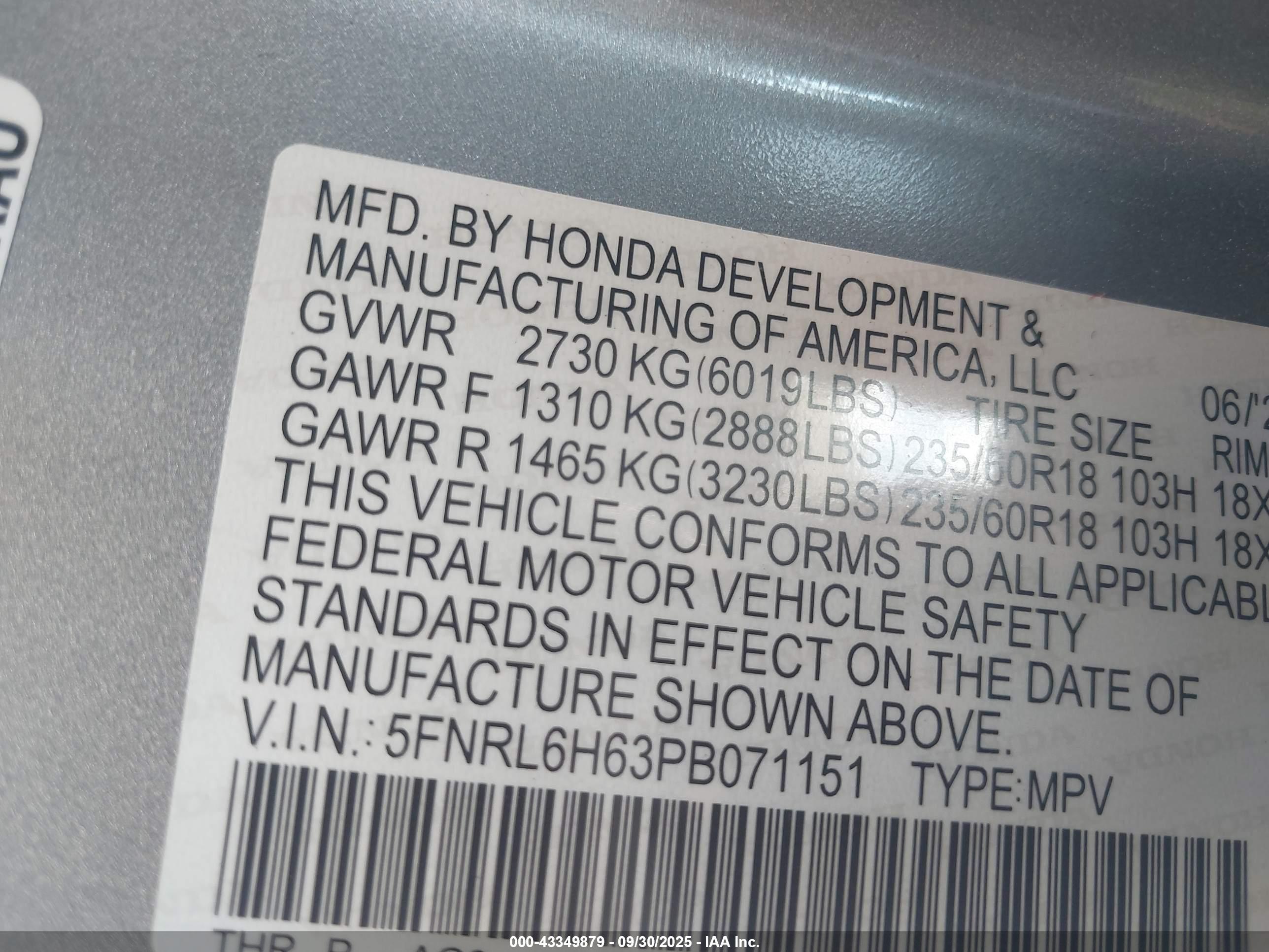 HONDA ODYSSEY image 9