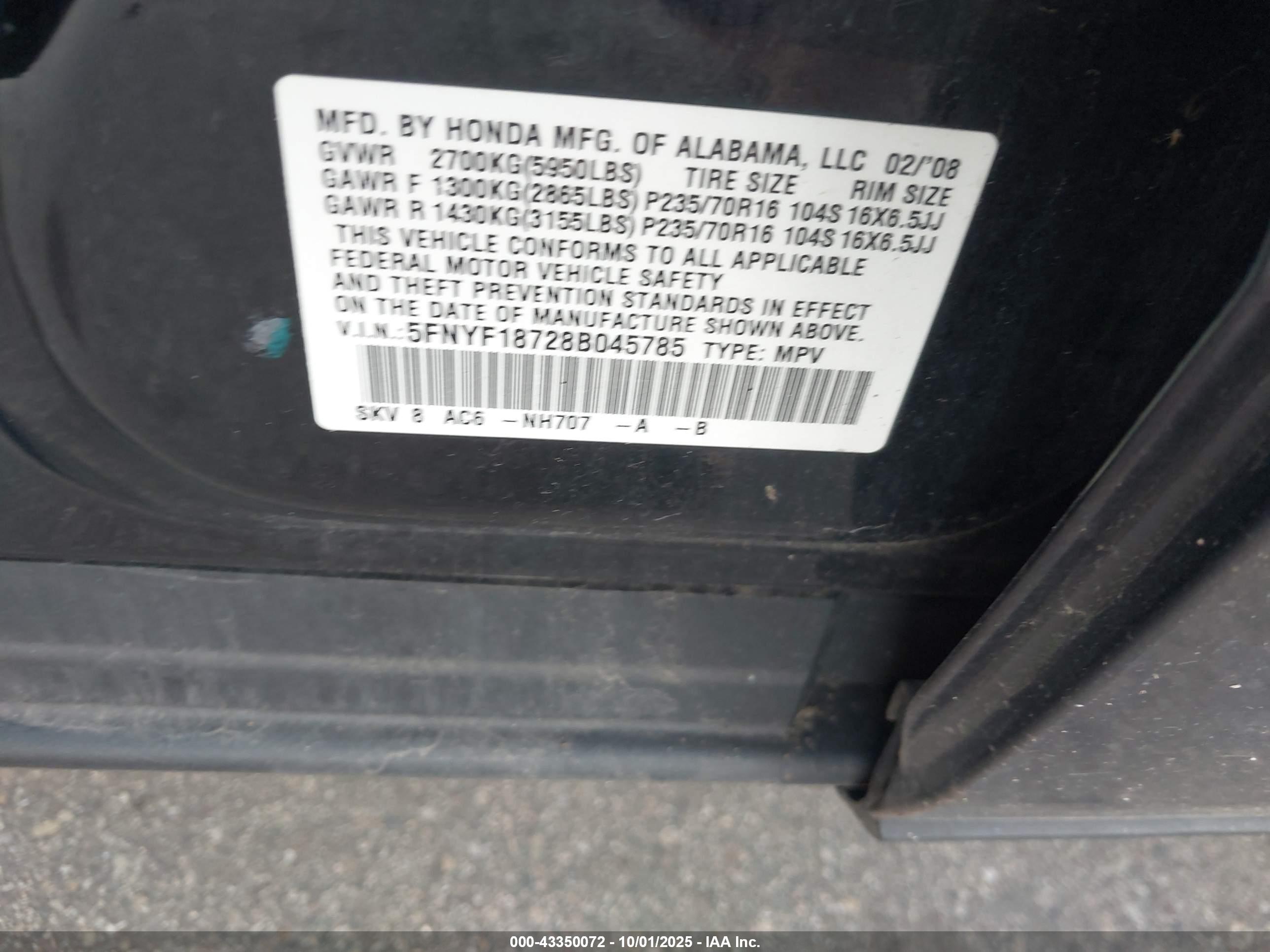 HONDA PILOT image 9